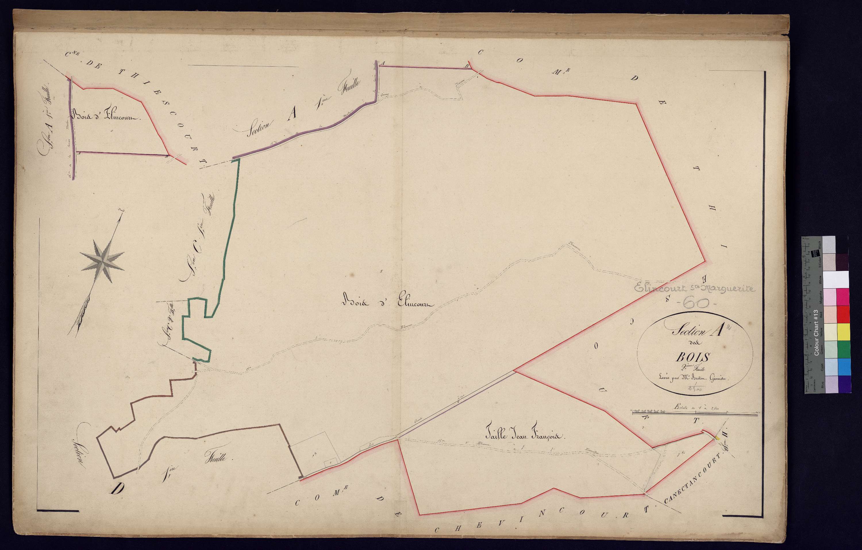 Élincourt-Sainte-Marguerite - Cadastre napoléonien, section A2
