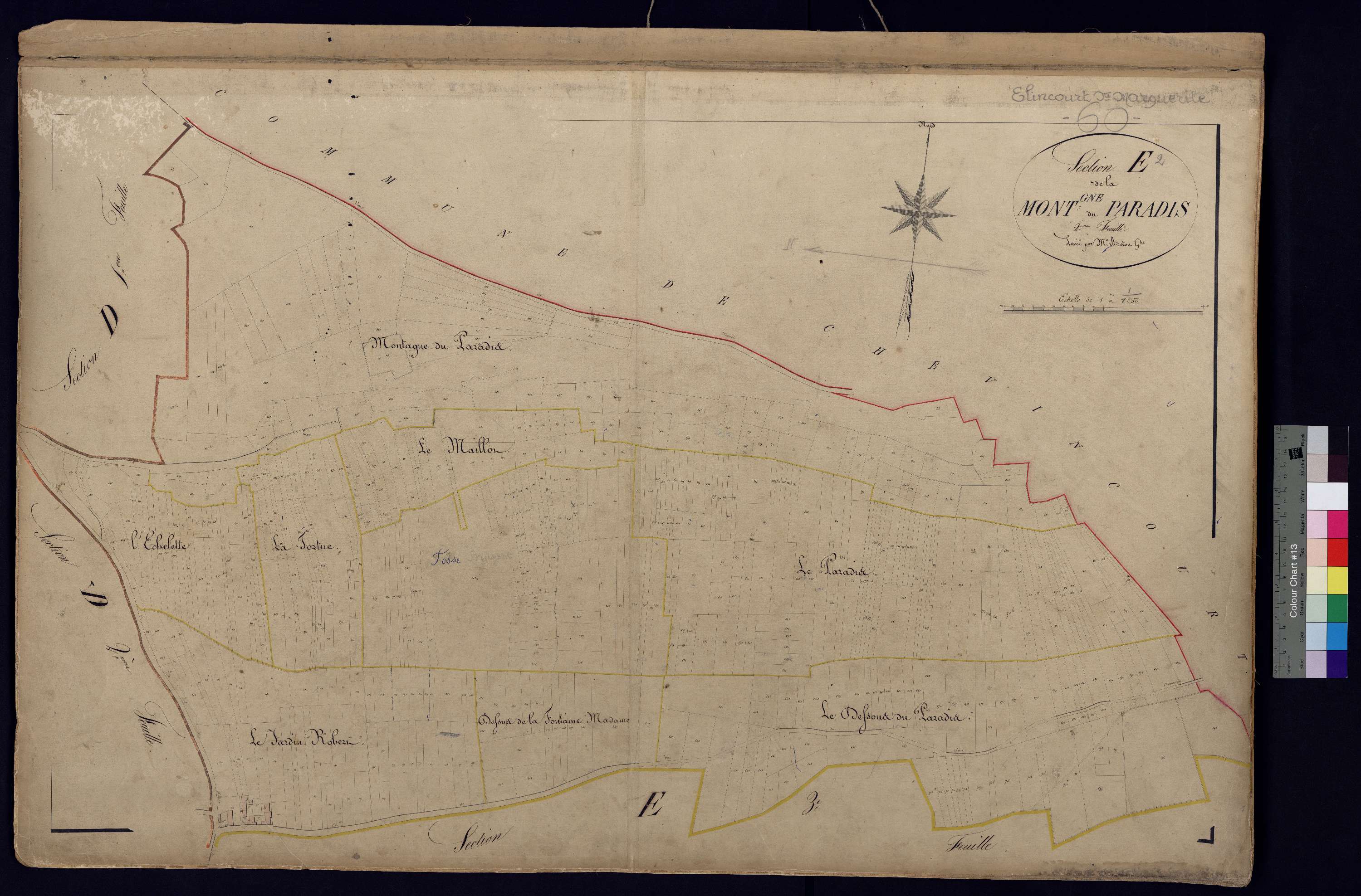 Élincourt-Sainte-Marguerite - Cadastre napoléonien, section E2