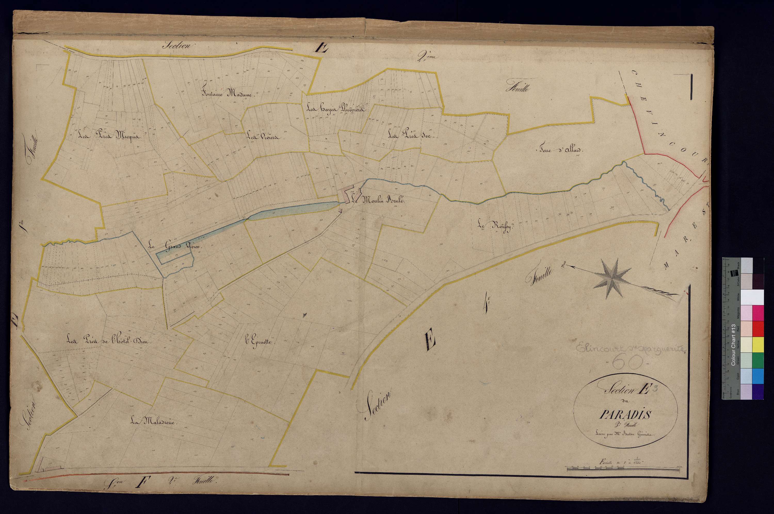 Élincourt-Sainte-Marguerite - Cadastre napoléonien, section E3