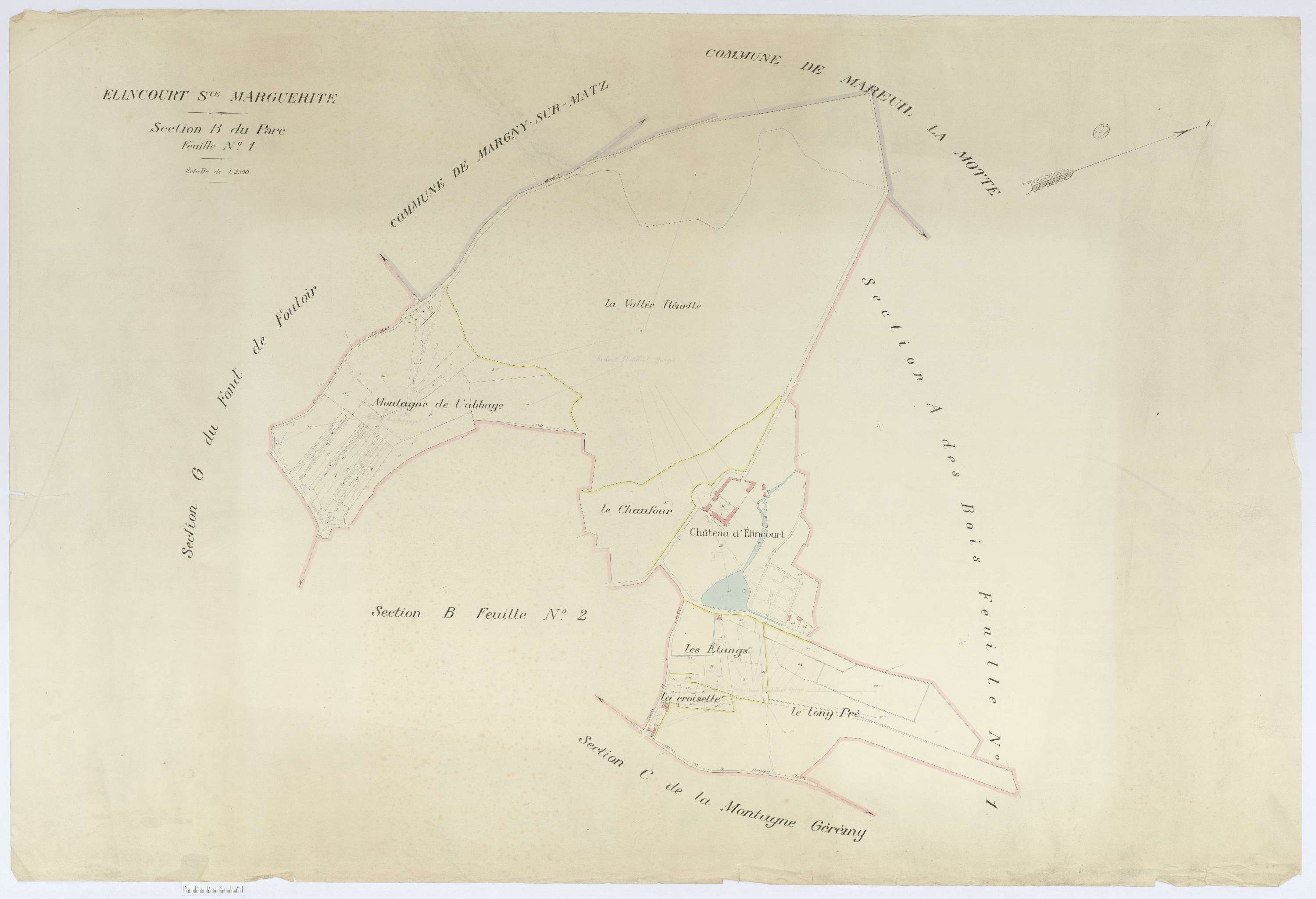 Élincourt-Sainte-Marguerite - Cadastre napoléonien (copie), section B1
