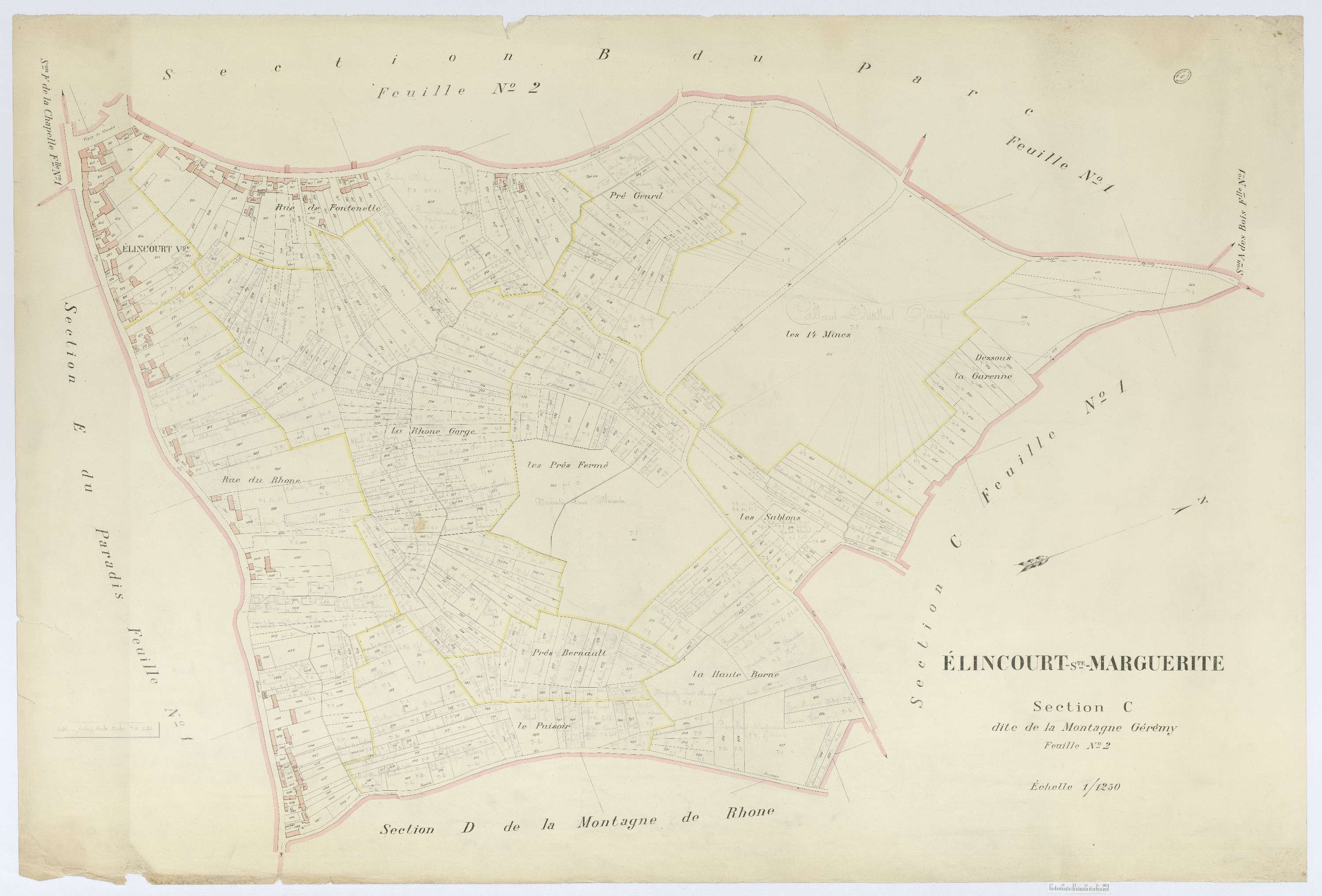 Élincourt-Sainte-Marguerite - Cadastre napoléonien (copie), section C2