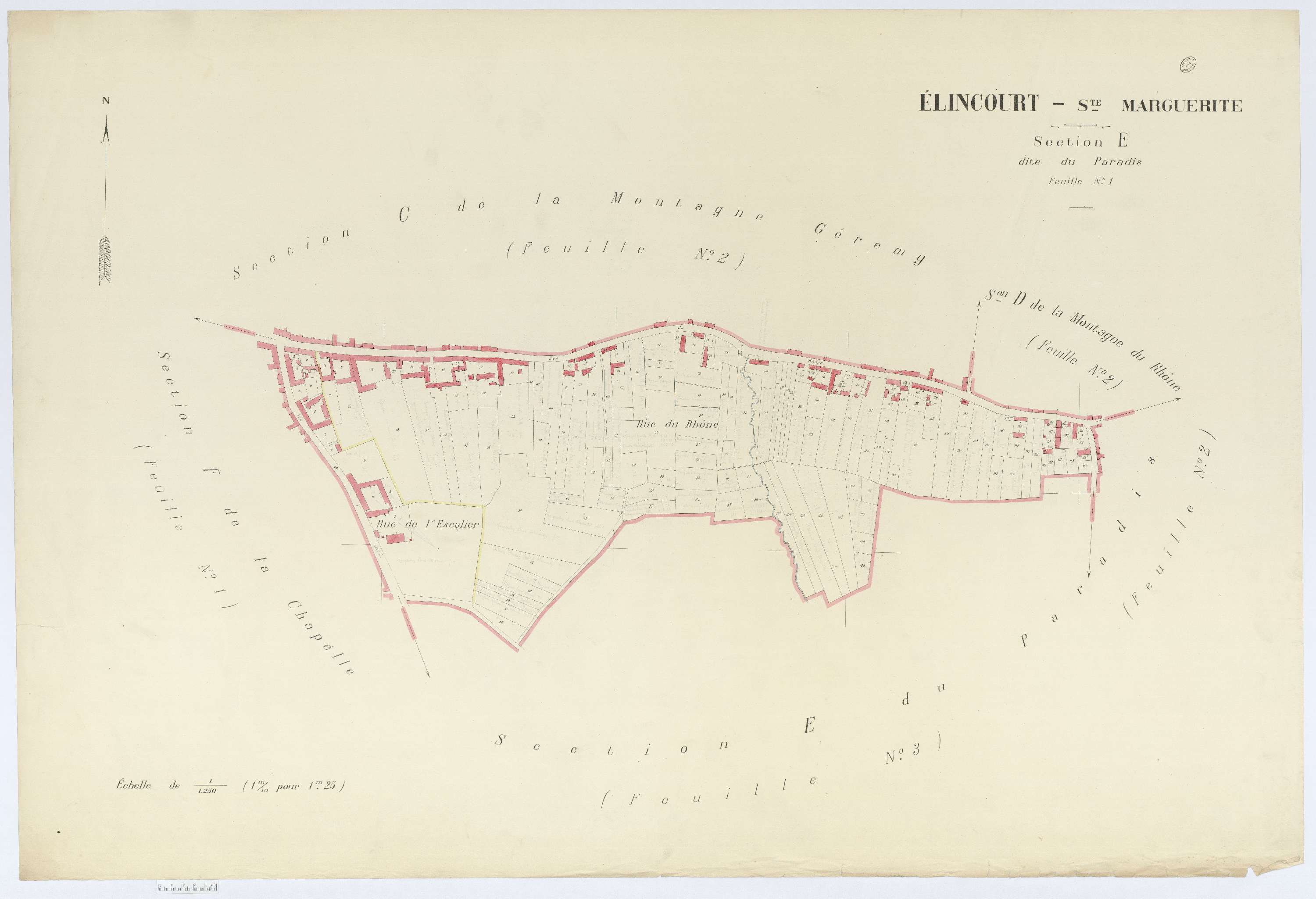 Élincourt-Sainte-Marguerite - Cadastre napoléonien (copie), section E1
