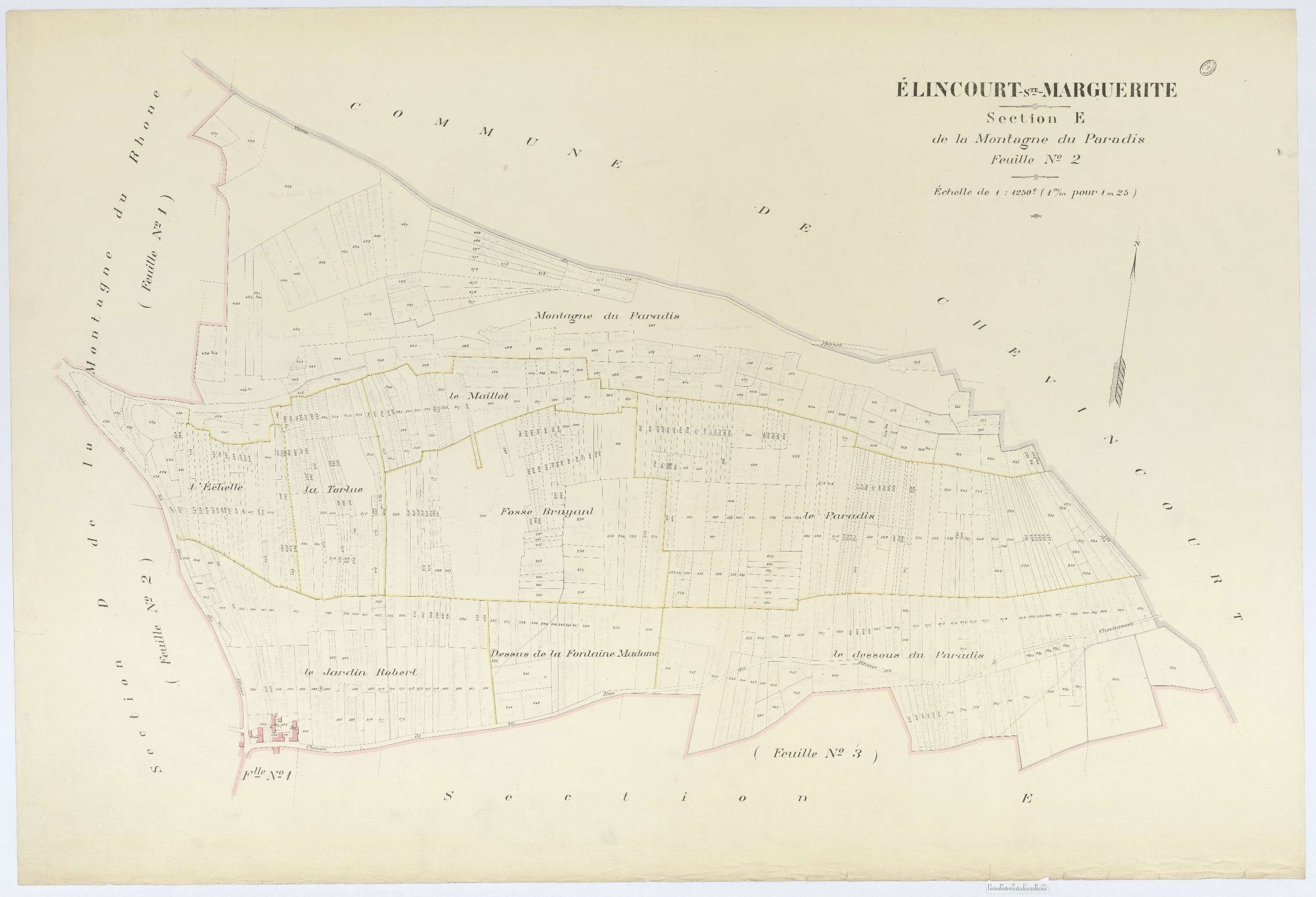 Élincourt-Sainte-Marguerite - Cadastre napoléonien (copie), section E2