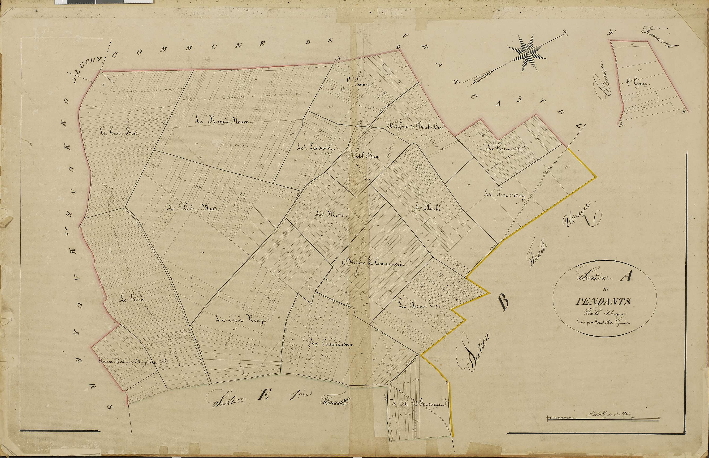 Esches - Cadastre napoléonien, section A