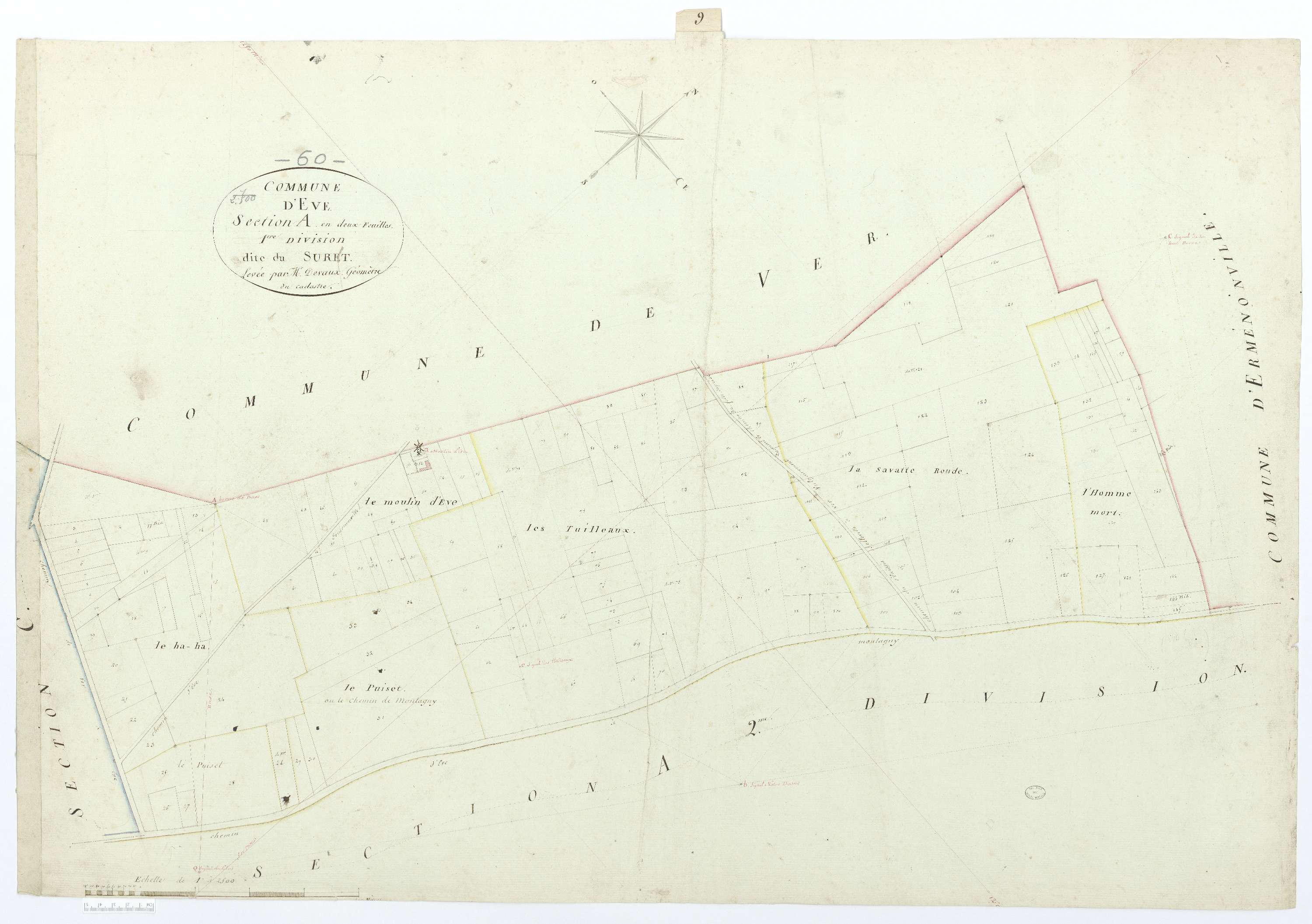 Ève - Cadastre napoléonien, section A1