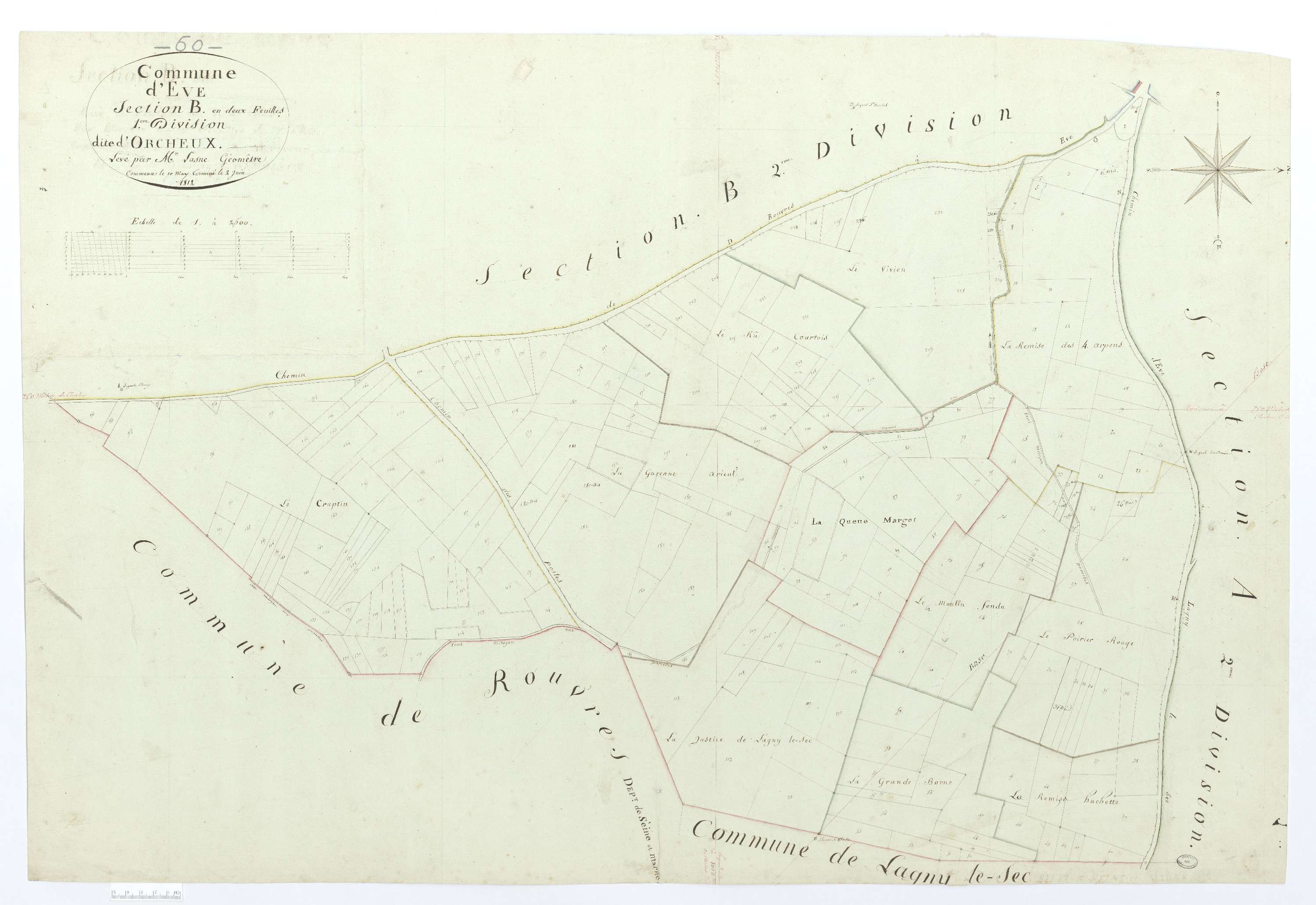 Ève - Cadastre napoléonien, section B1