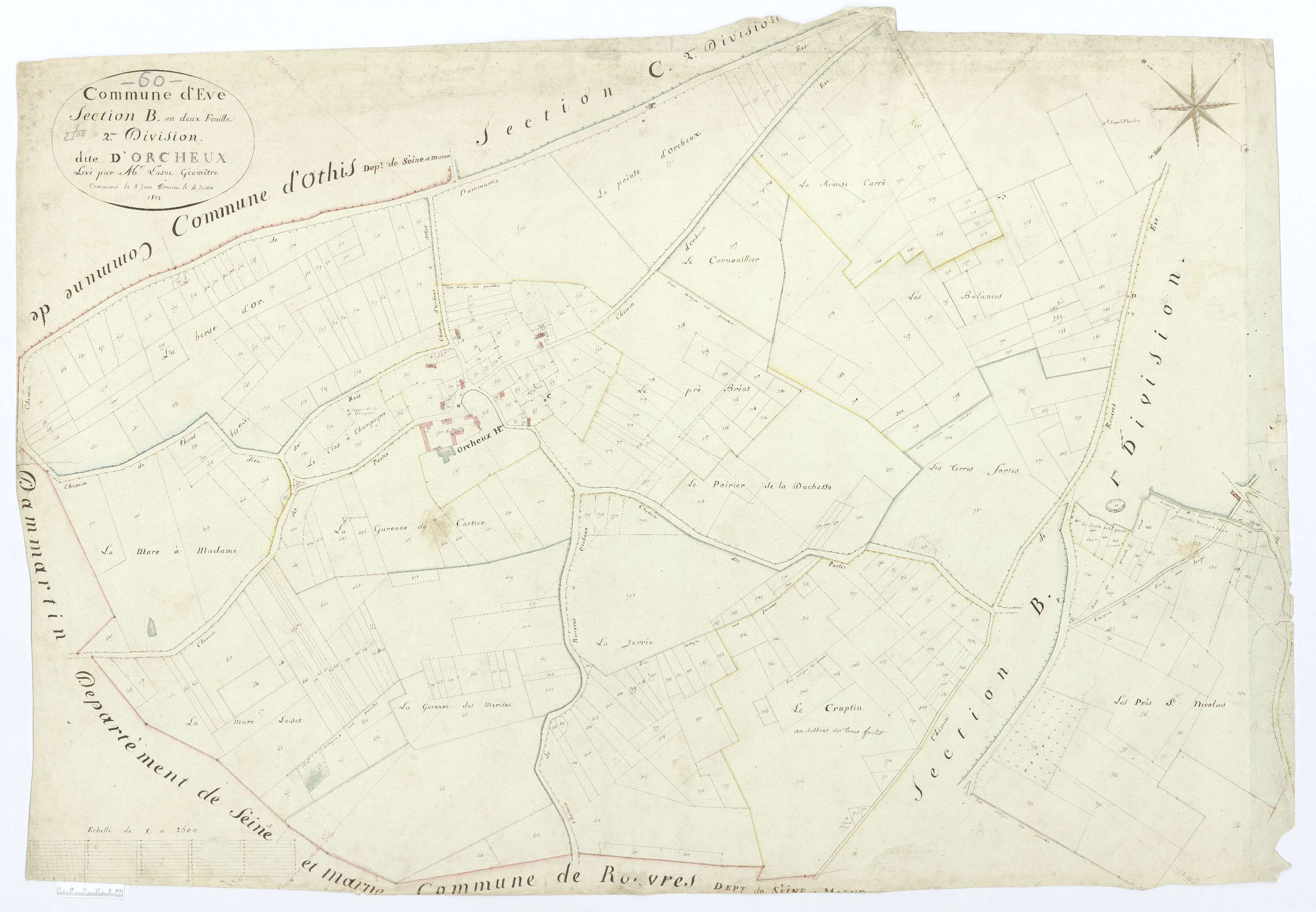 Ève - Cadastre napoléonien, section B2