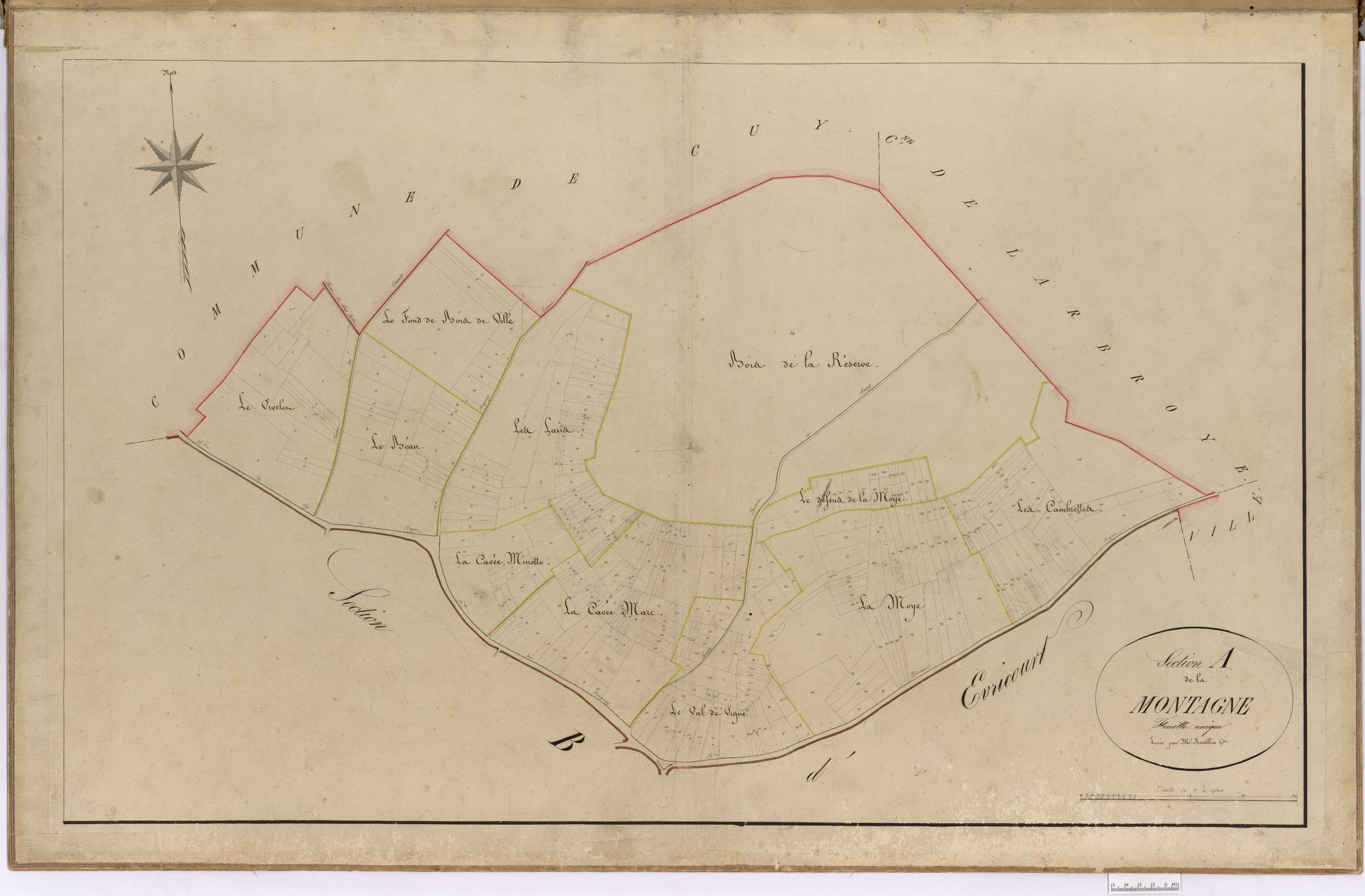 Évricourt - Cadastre napoléonien, section A