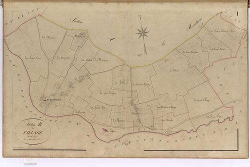 Évricourt - Cadastre napoléonien, section B