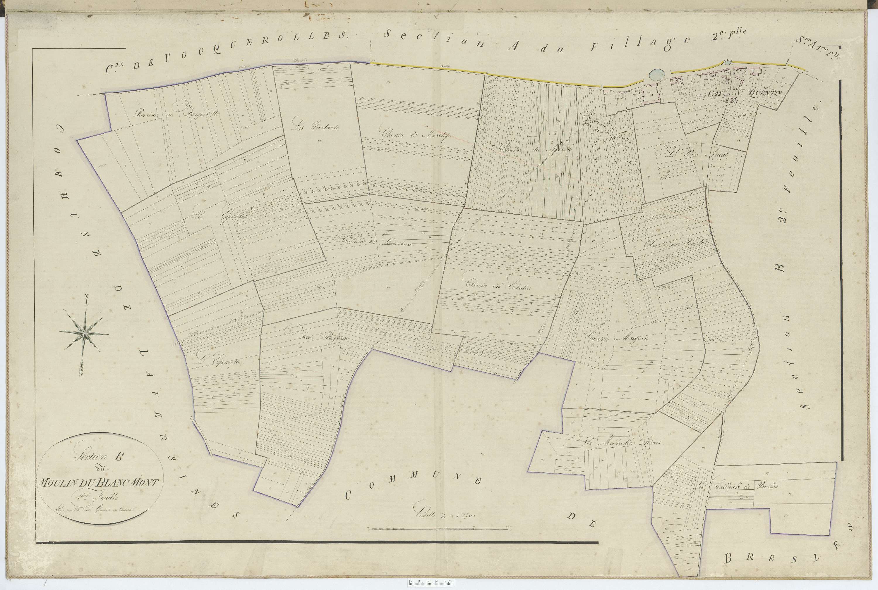 Le Fay-Saint-Quentin - Cadastre napoléonien, section B1