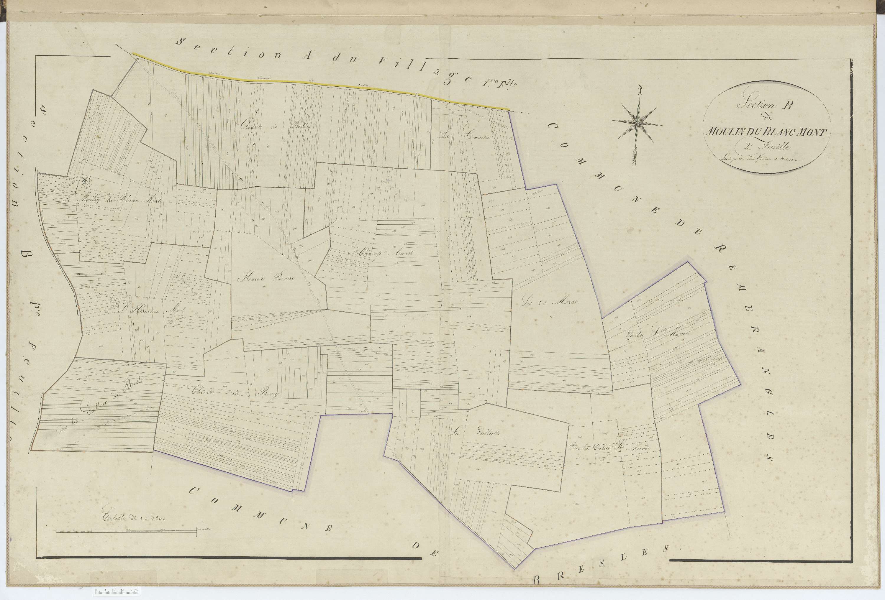 Le Fay-Saint-Quentin - Cadastre napoléonien, section B2