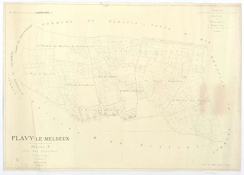 Flavy-le-Meldeux - Cadastre napoléonien (copie), section A, feuille unique
