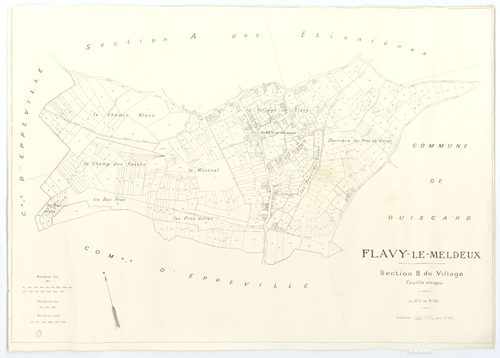 Flavy-le-Meldeux - Cadastre napoléonien (copie), section B, feuille unique