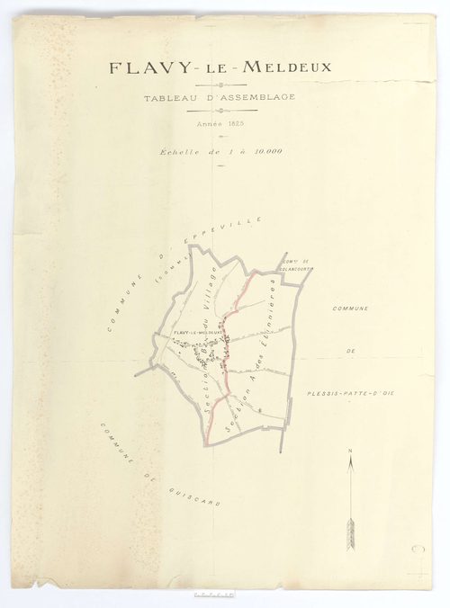 Flavy-le-Meldeux - Cadastre napoléonien (copie), tableau d'assemblage