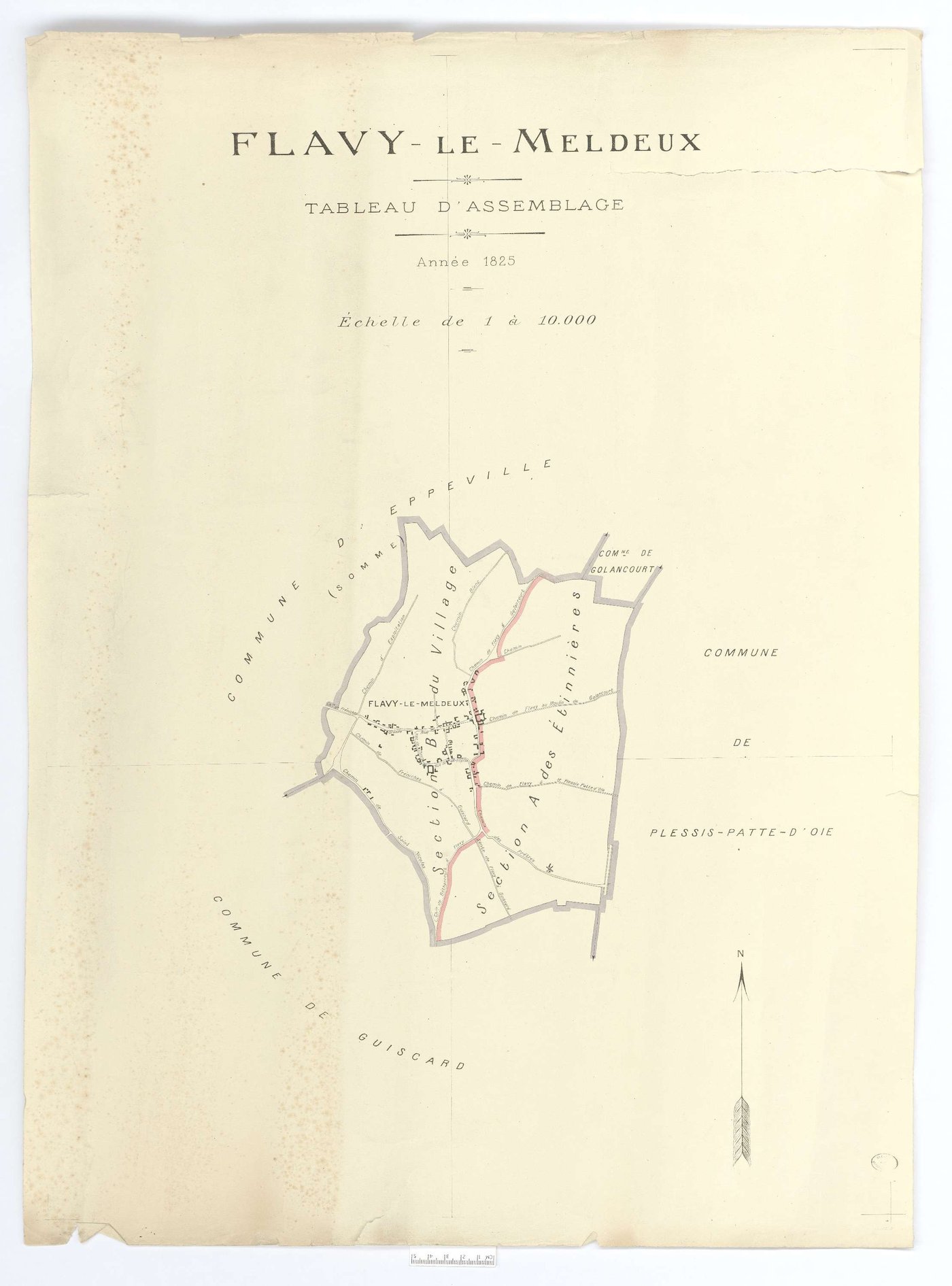 Flavy-le-Meldeux - Cadastre napoléonien (copie), tableau d'assemblage