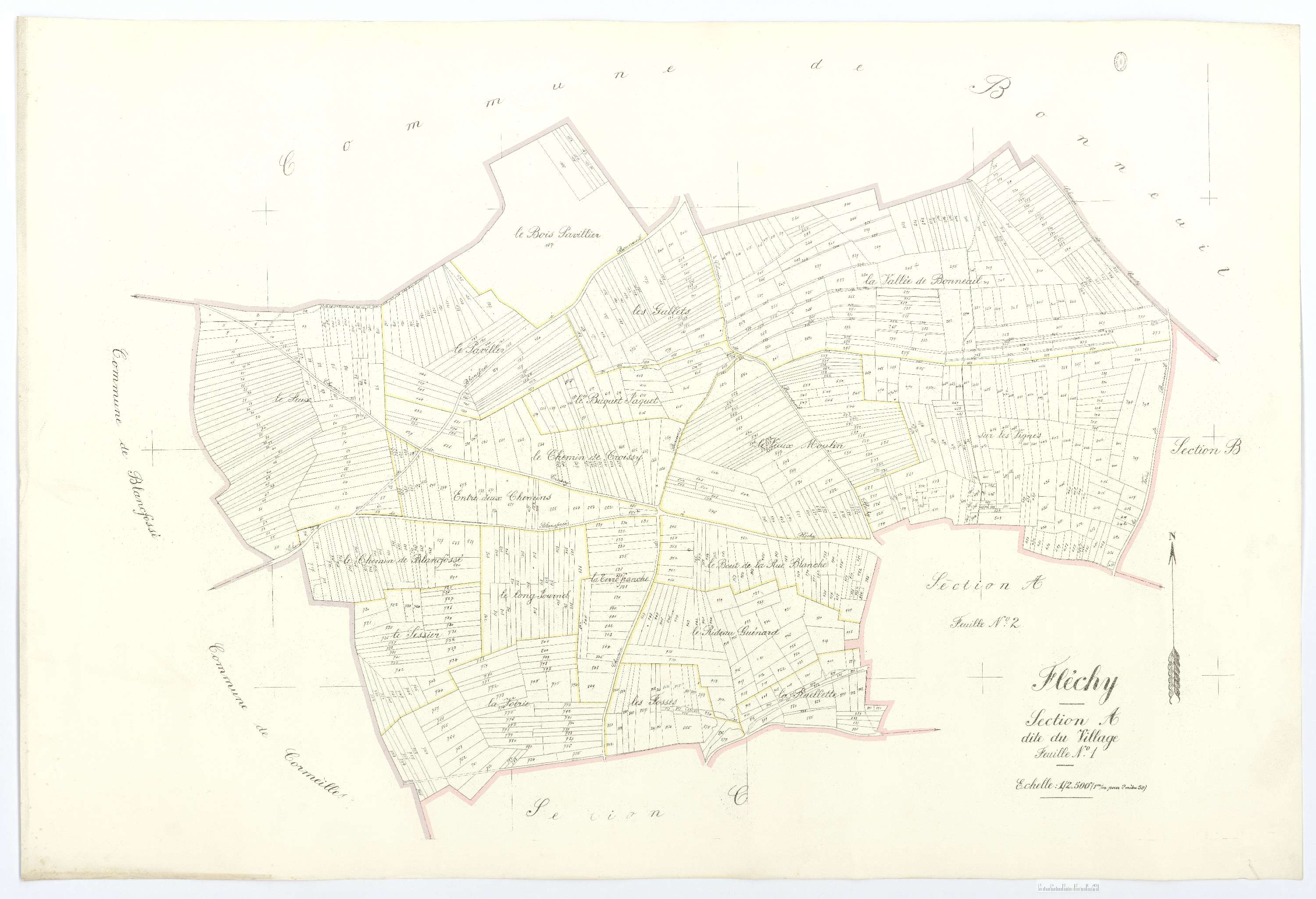Fléchy - Cadastre napoléonien (copie), section A1