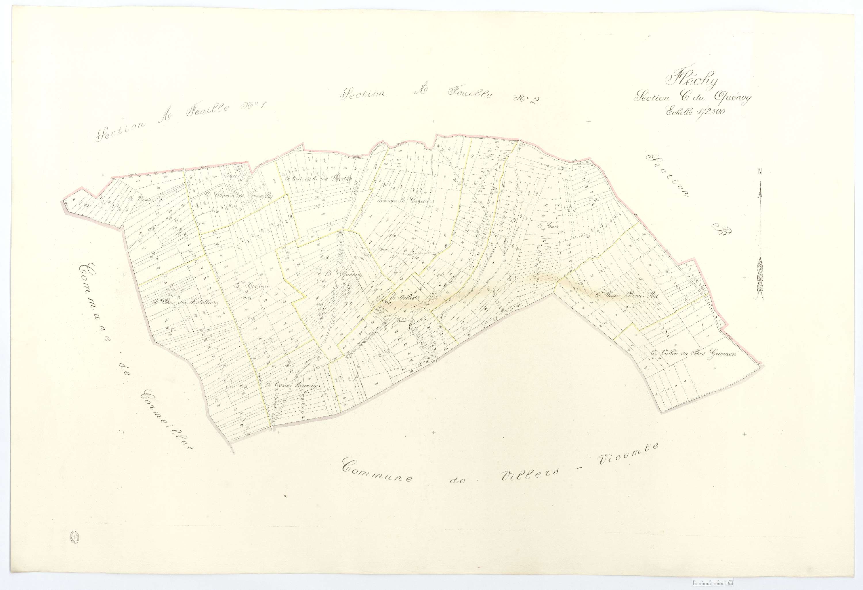 Fléchy - Cadastre napoléonien (copie), section C, feuille unique