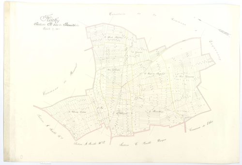 Fléchy - Cadastre napoléonien (copie), section B, feuille unique