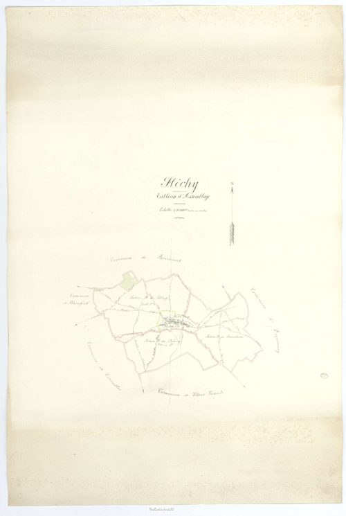 Fléchy - Cadastre napoléonien (copie), tableau d'assemblage