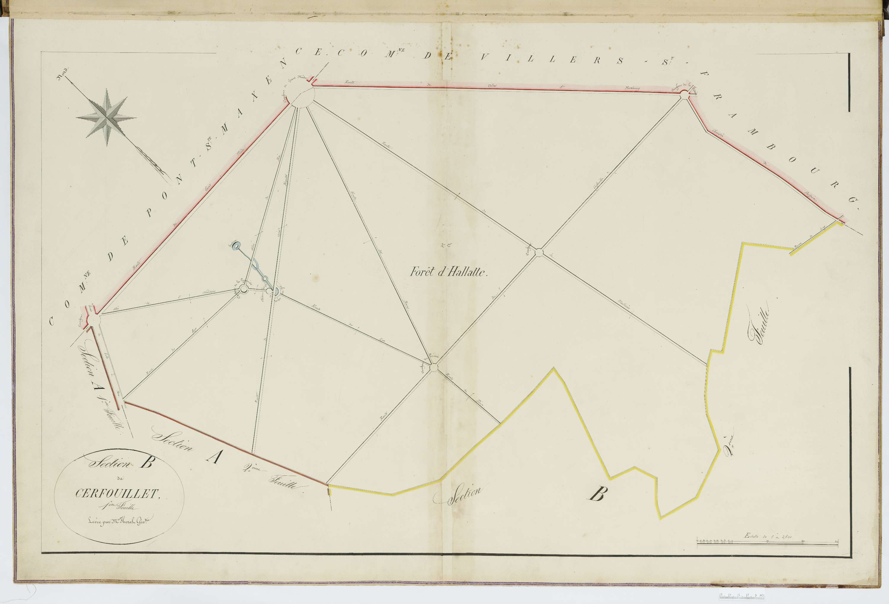Fleurines - Cadastre napoléonien, section B1