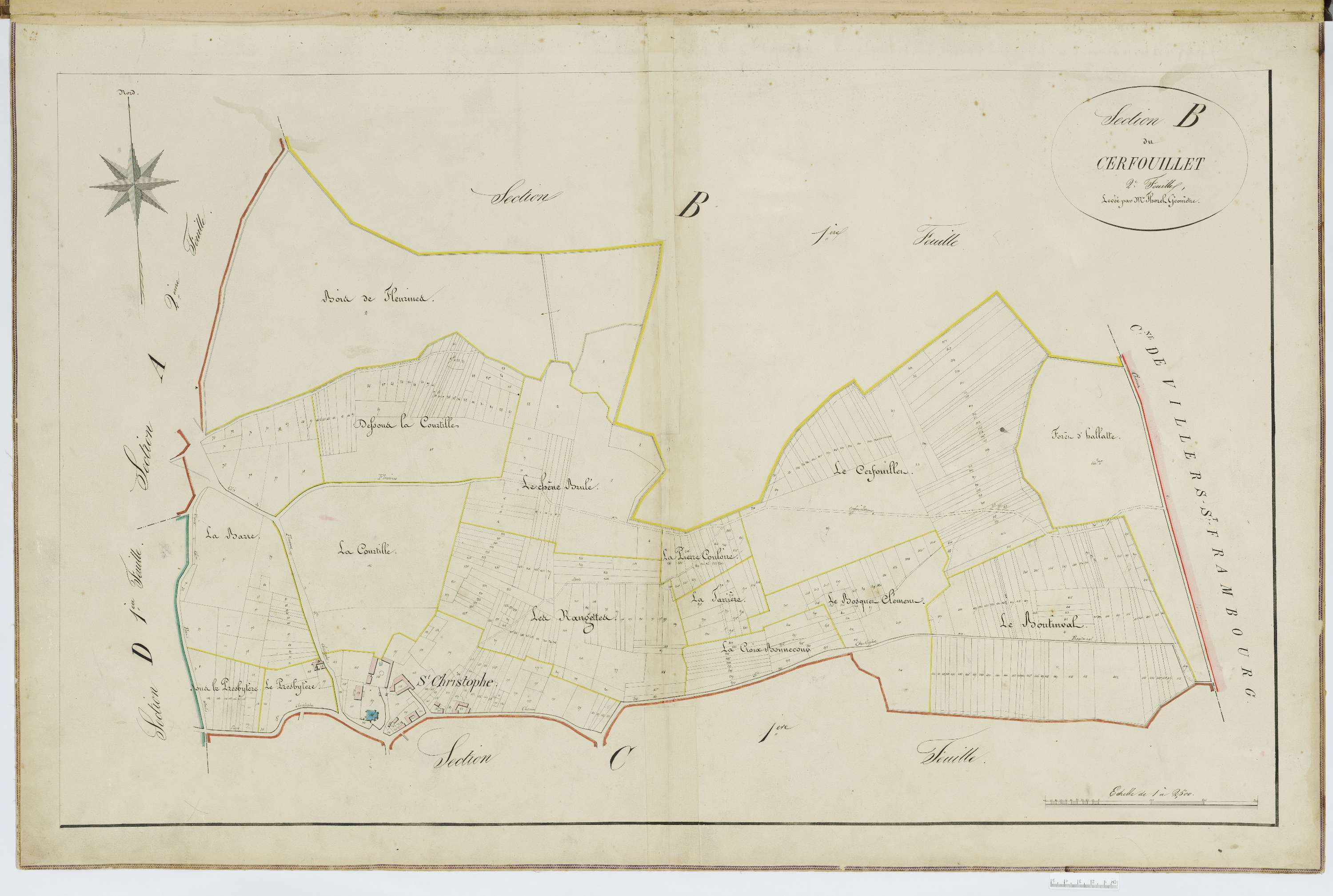 Fleurines - Cadastre napoléonien, section B2