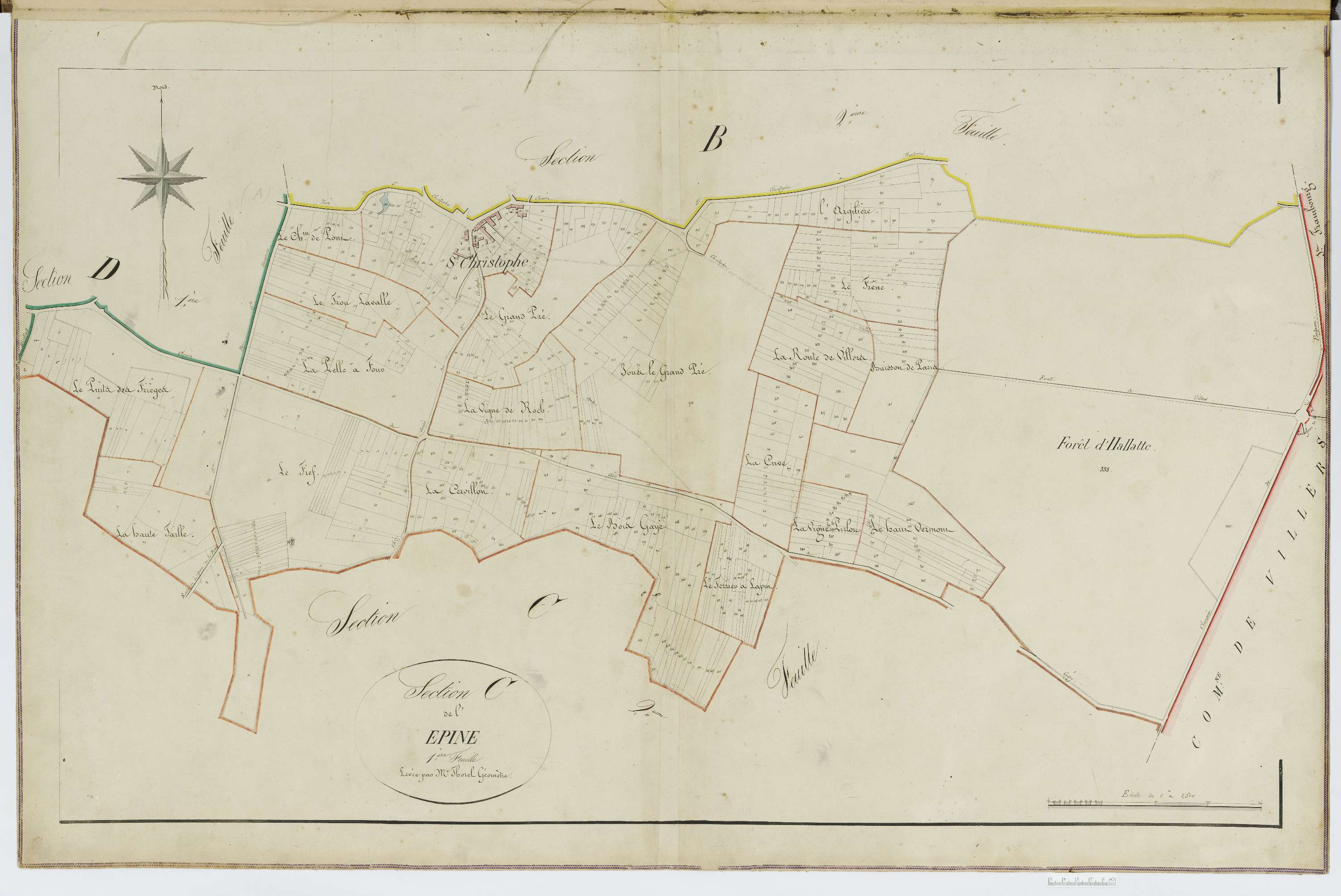 Fleurines - Cadastre napoléonien, section C1