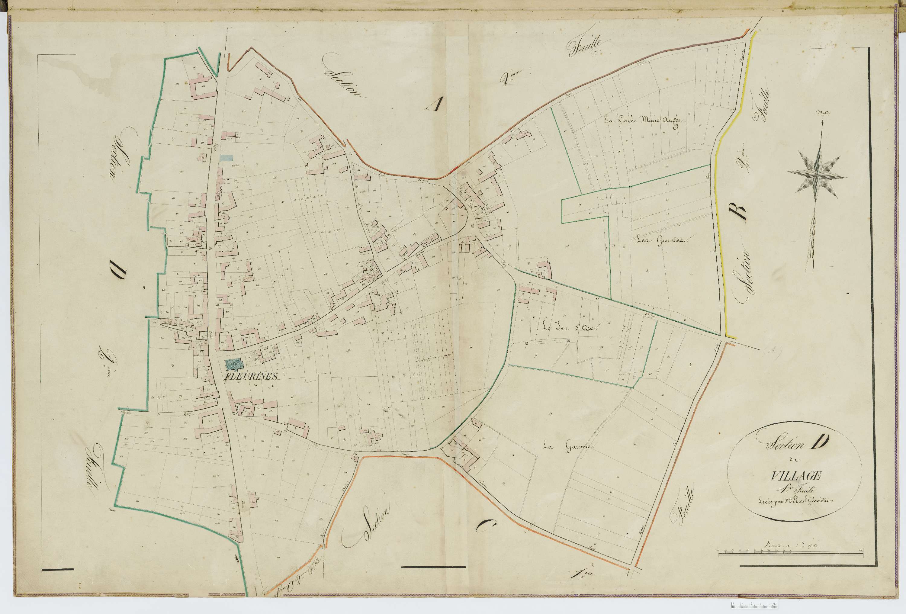 Fleurines - Cadastre napoléonien, section D1