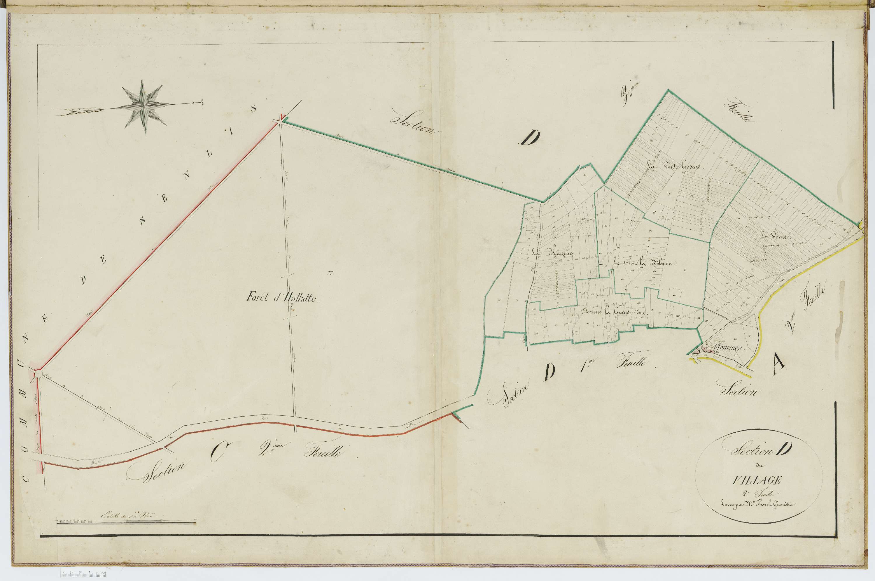 Fleurines - Cadastre napoléonien, section D2