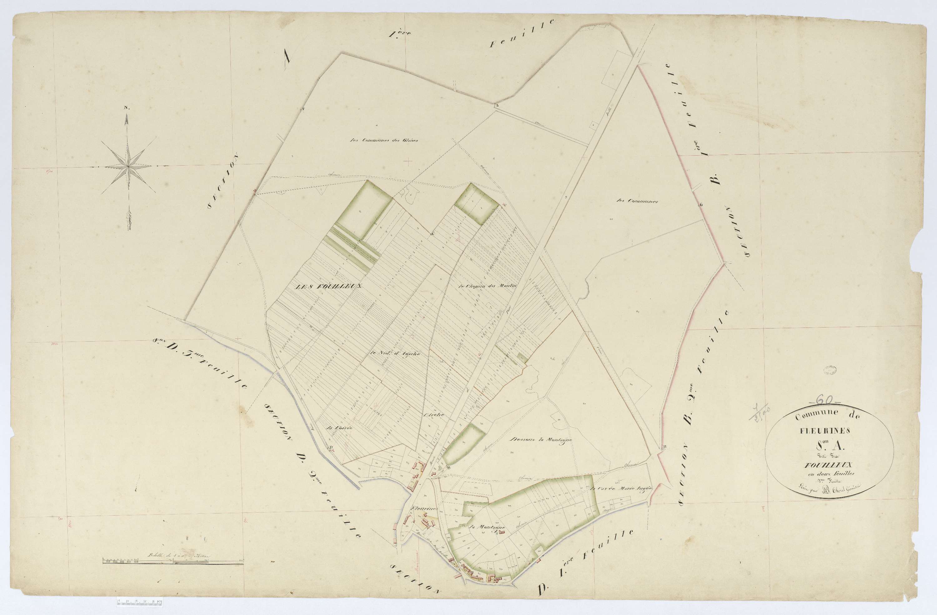 Fleurines - Cadastre napoléonien, section A2