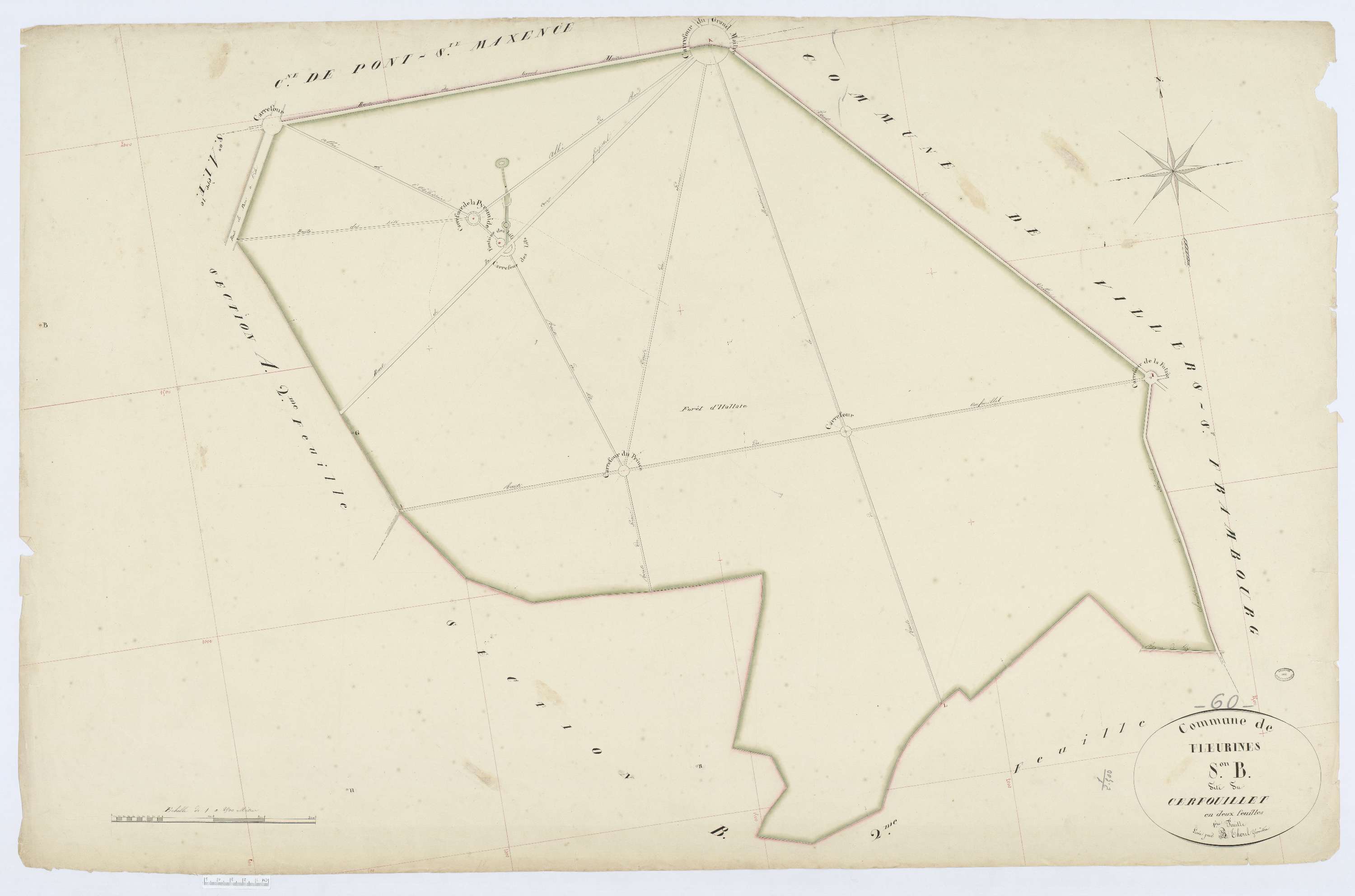 Fleurines - Cadastre napoléonien, section B1