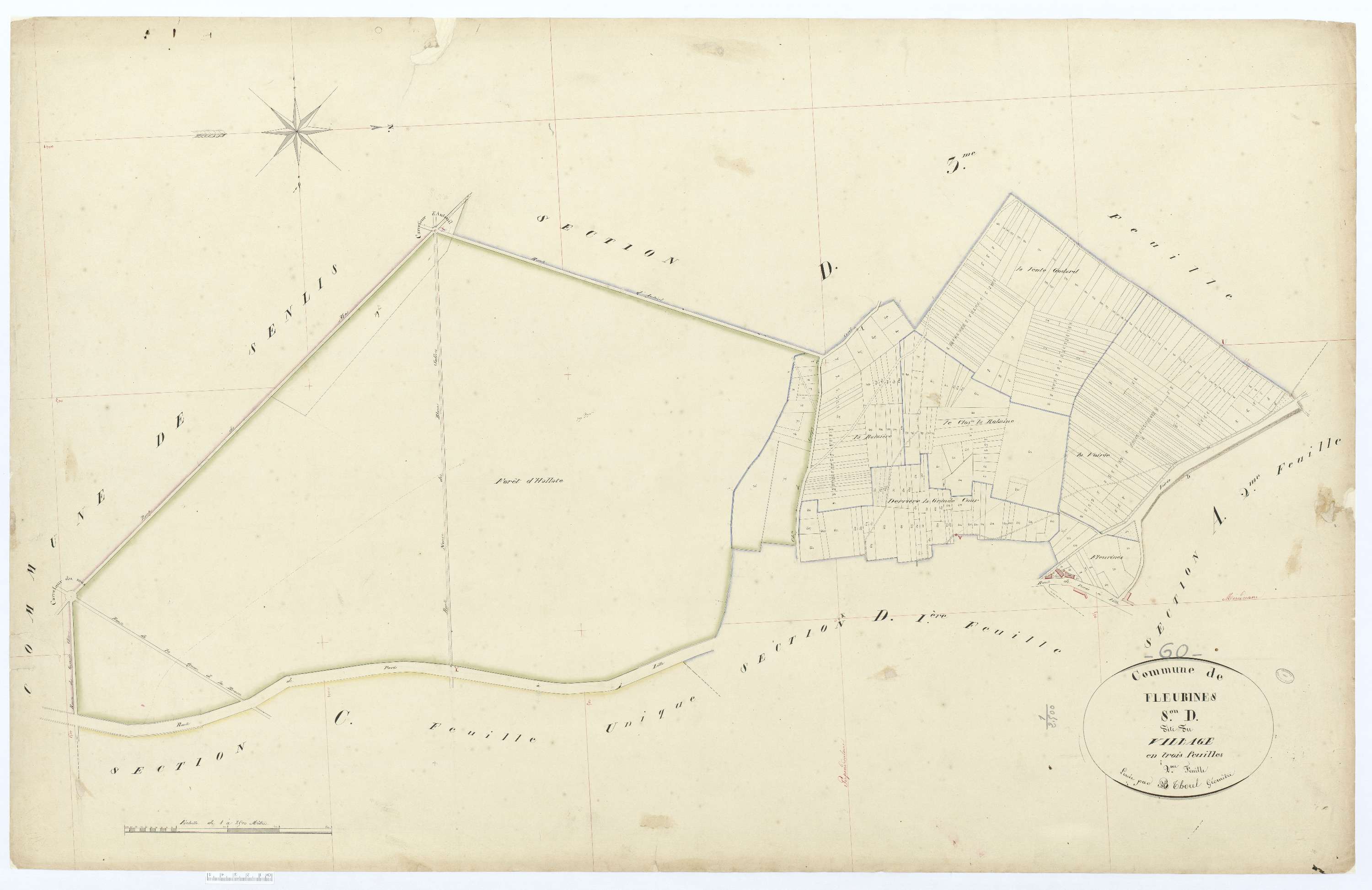 Fleurines - Cadastre napoléonien, section D2