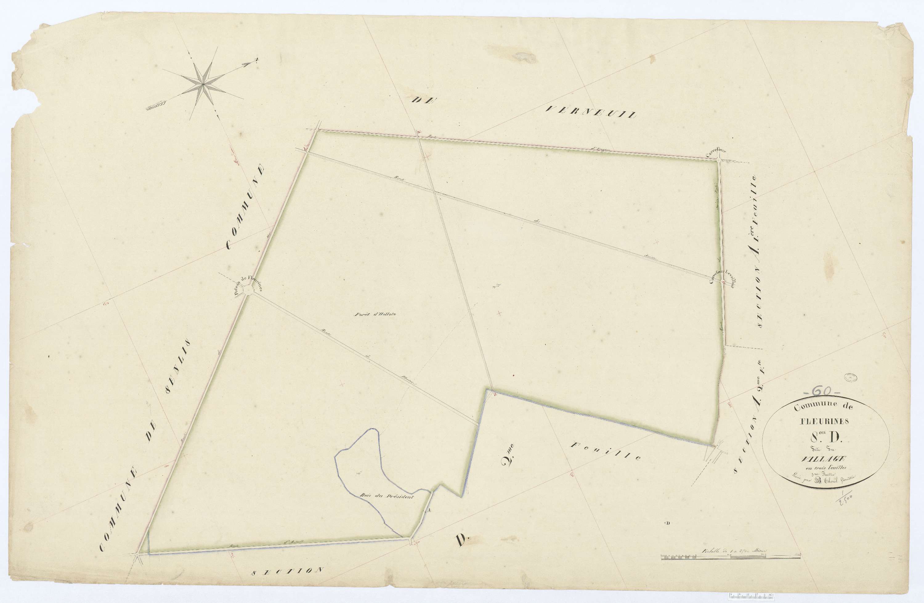 Fleurines - Cadastre napoléonien, section D3