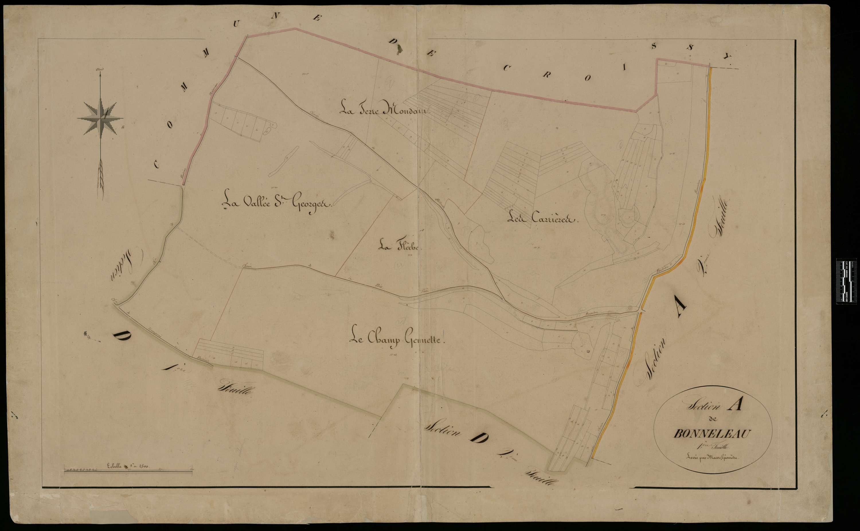 Fontaine-Bonneleau - Cadastre napoléonien, section A1