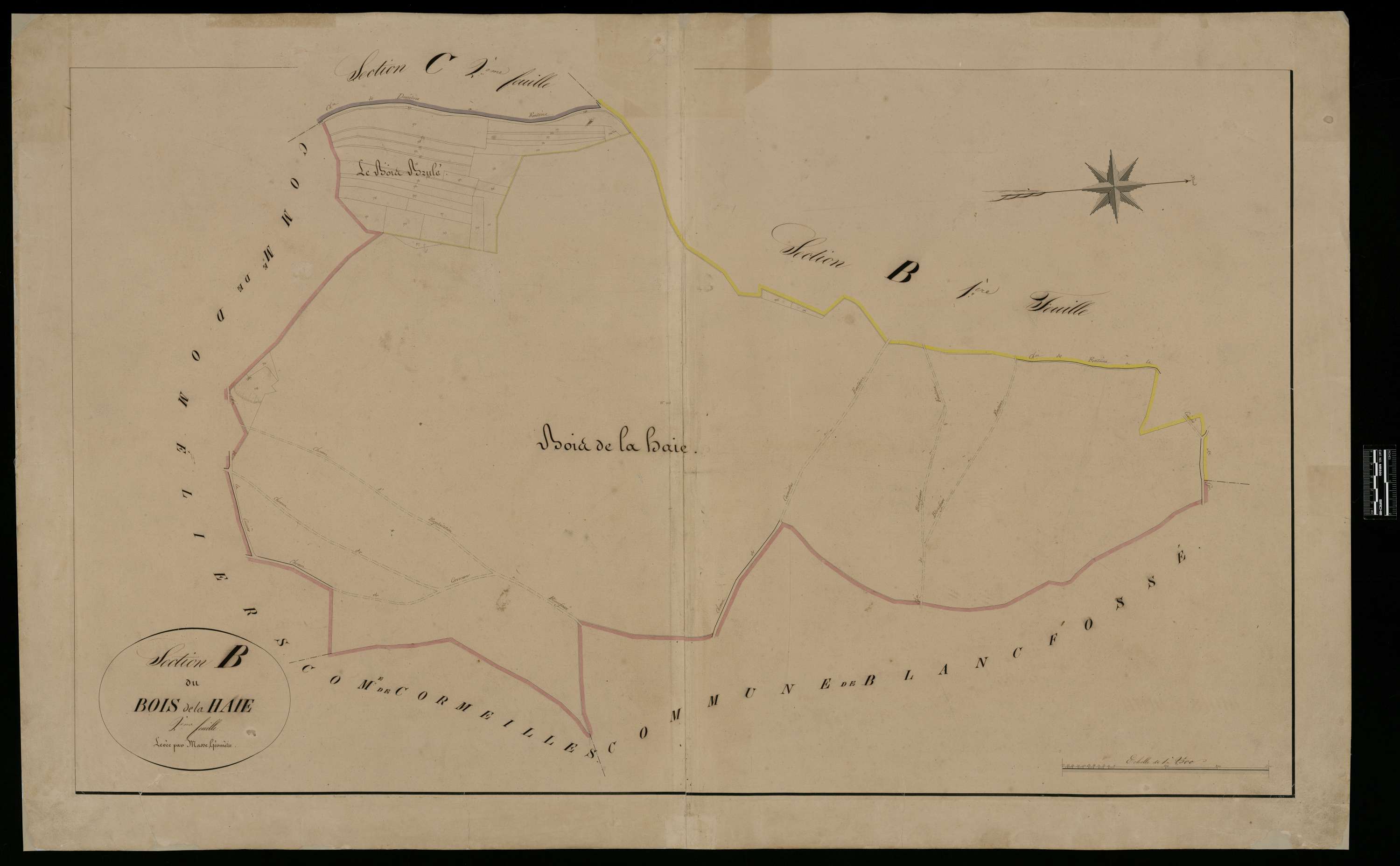 Fontaine-Bonneleau - Cadastre napoléonien, section B2