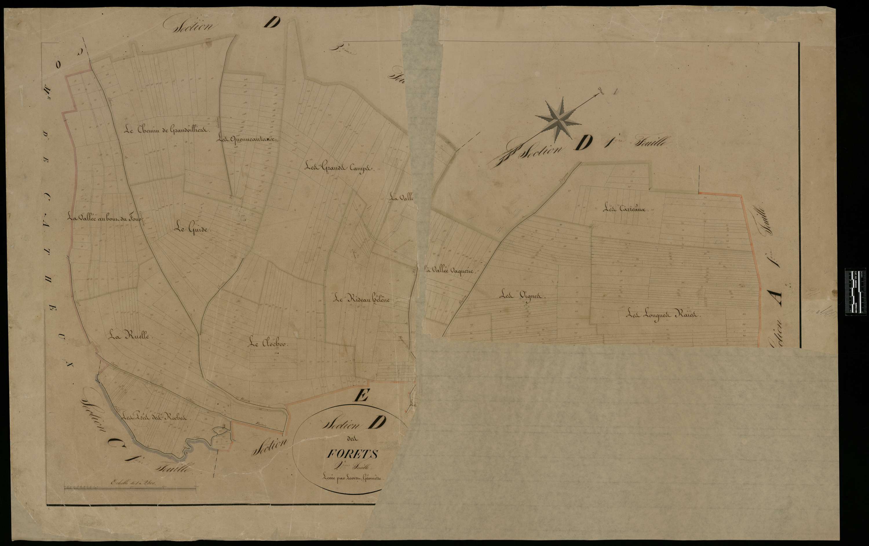 Fontaine-Bonneleau - Cadastre napoléonien, section D2