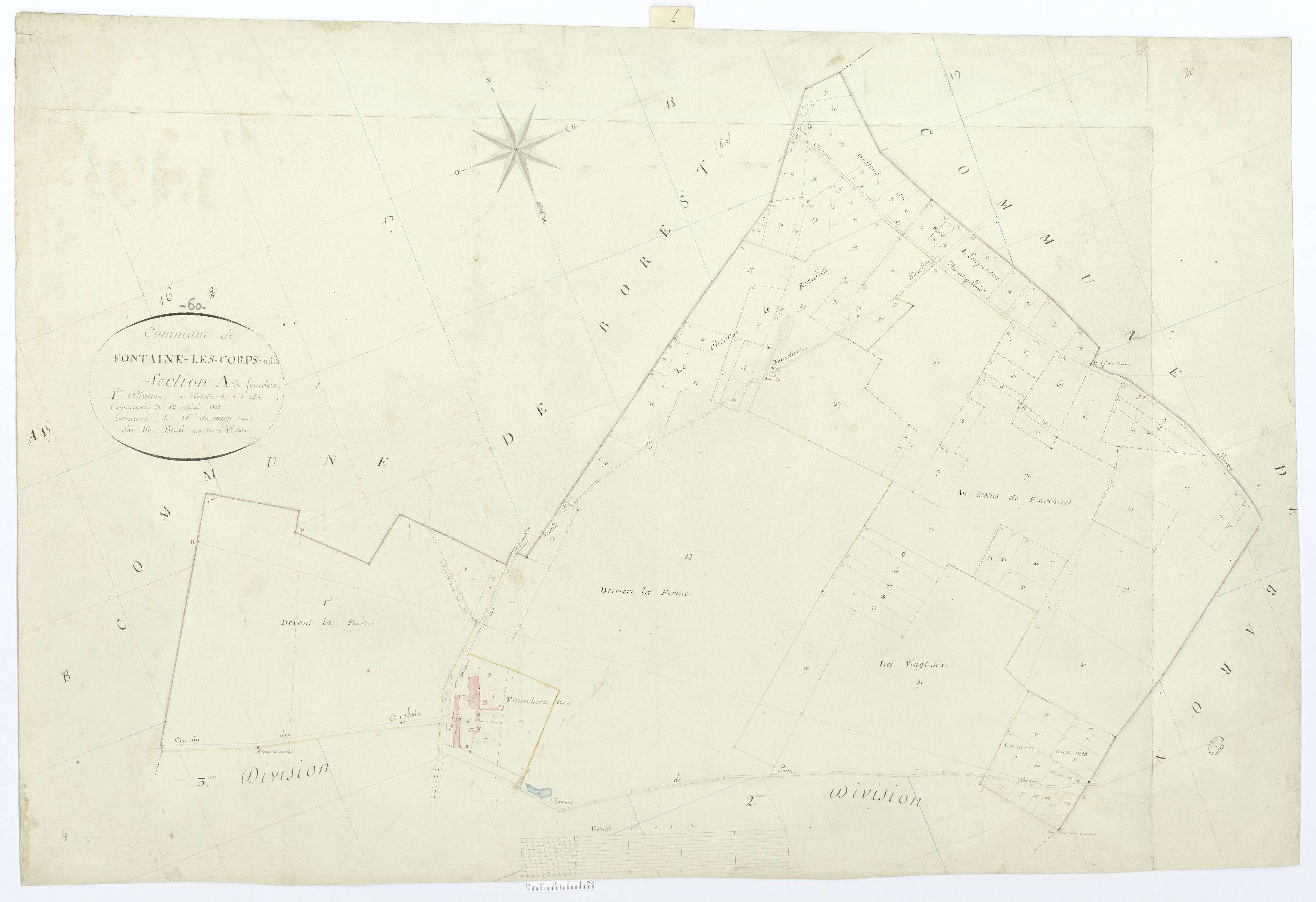 Fontaine-Chaalis - Cadastre napoléonien, section A1