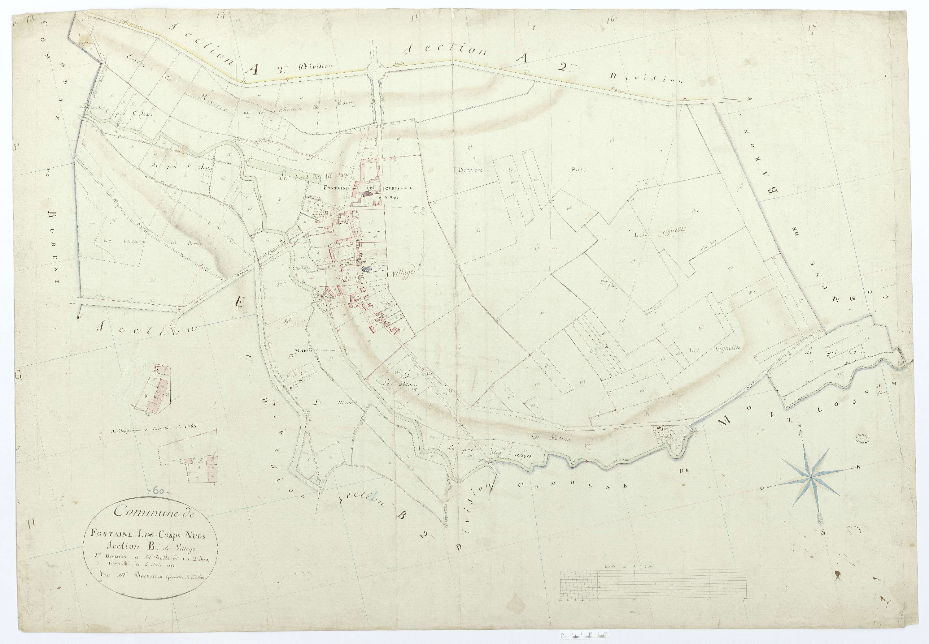 Fontaine-Chaalis - Cadastre napoléonien, section B1