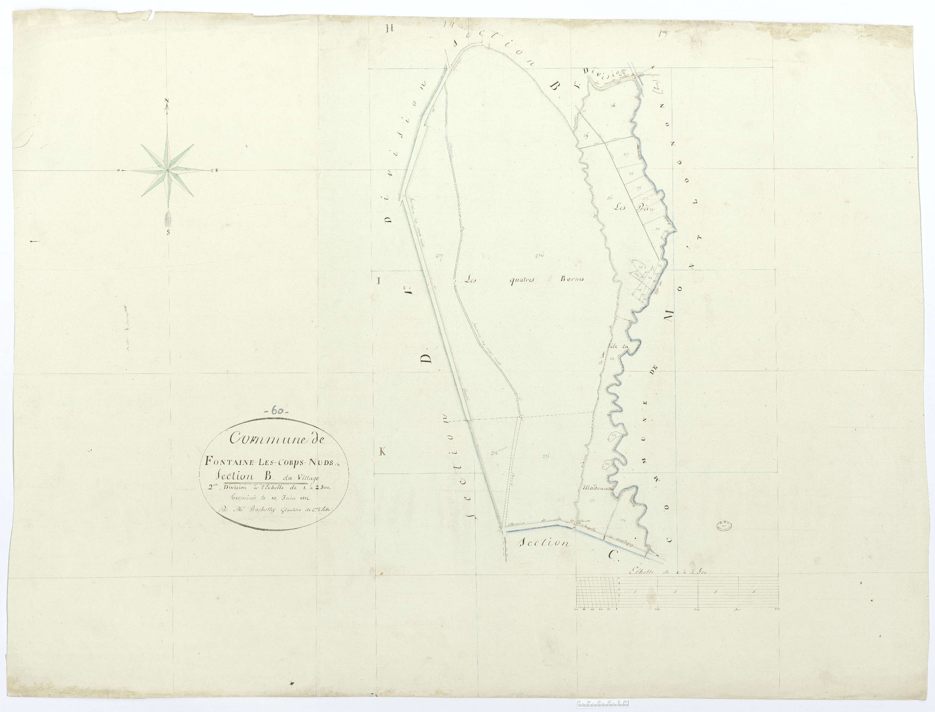 Fontaine-Chaalis - Cadastre napoléonien, section B2