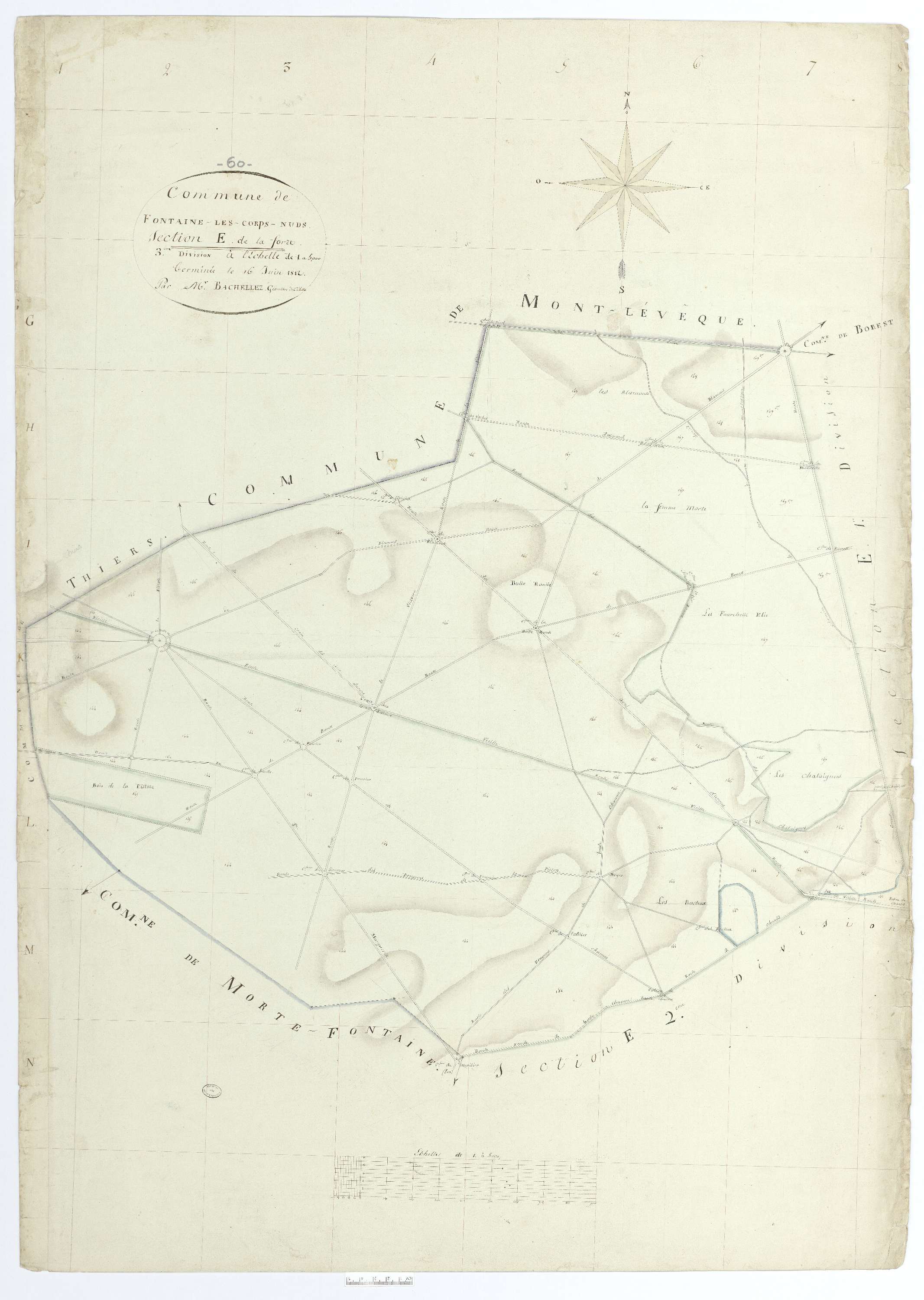 Fontaine-Chaalis - Cadastre napoléonien, section E2