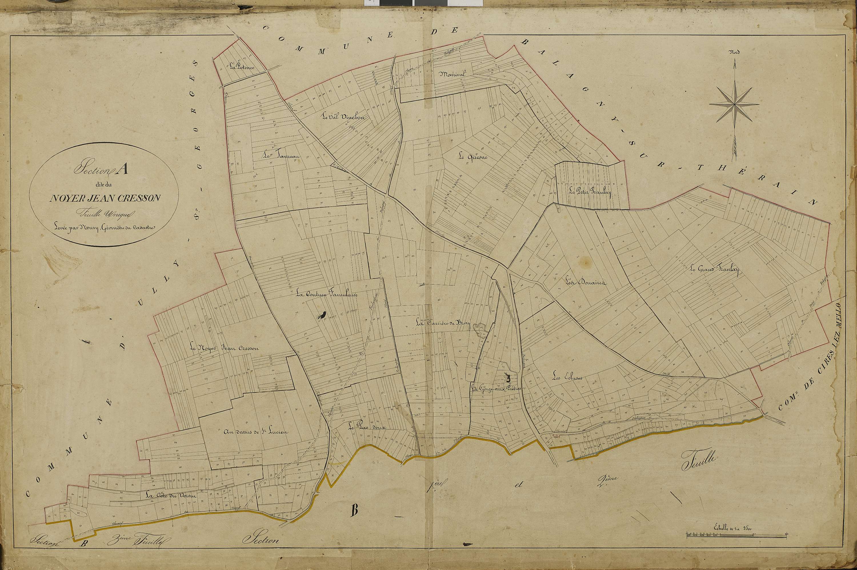 Foulangues - Cadastre napoléonien, section A
