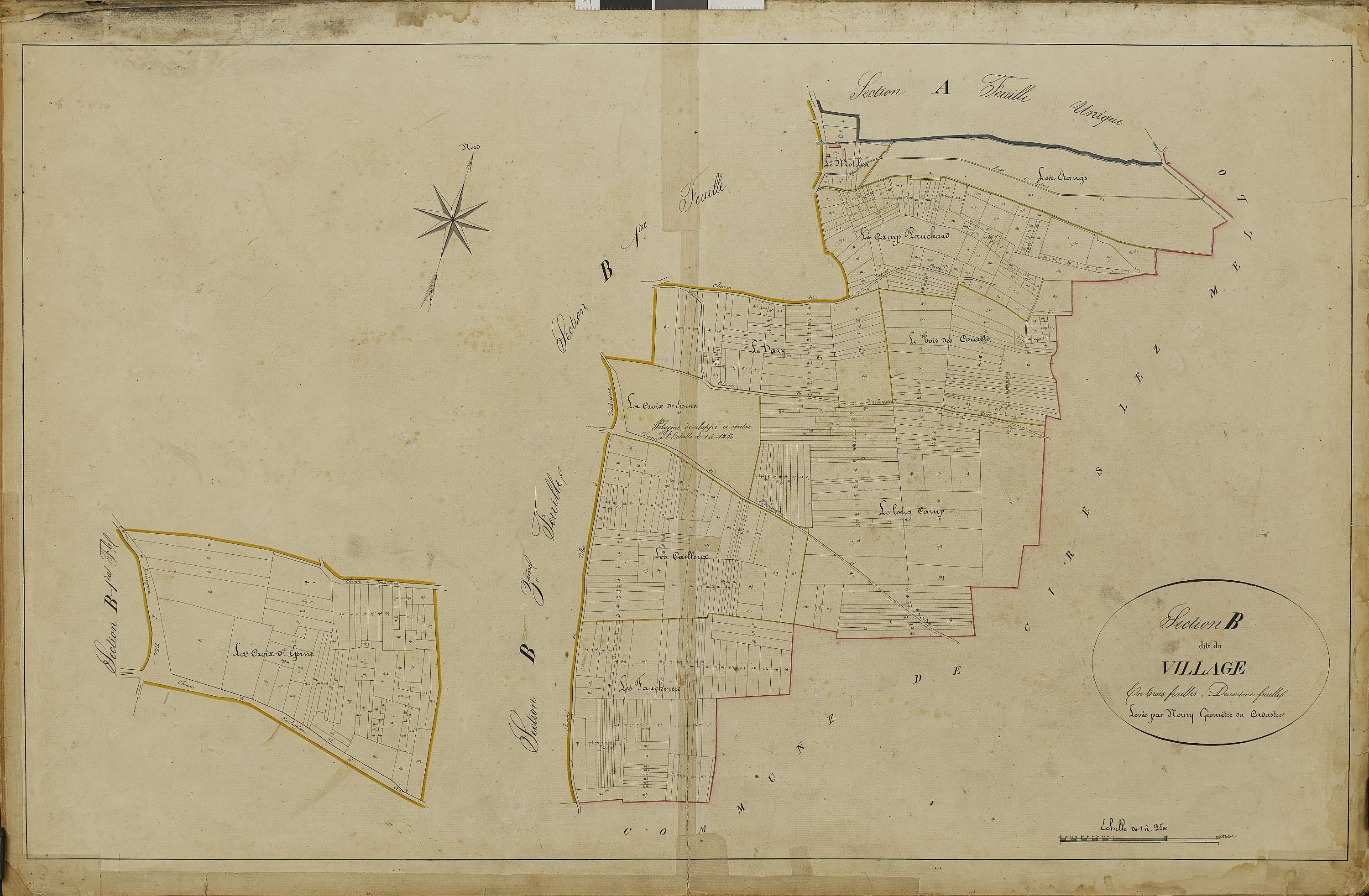 Foulangues - Cadastre napoléonien, section B2