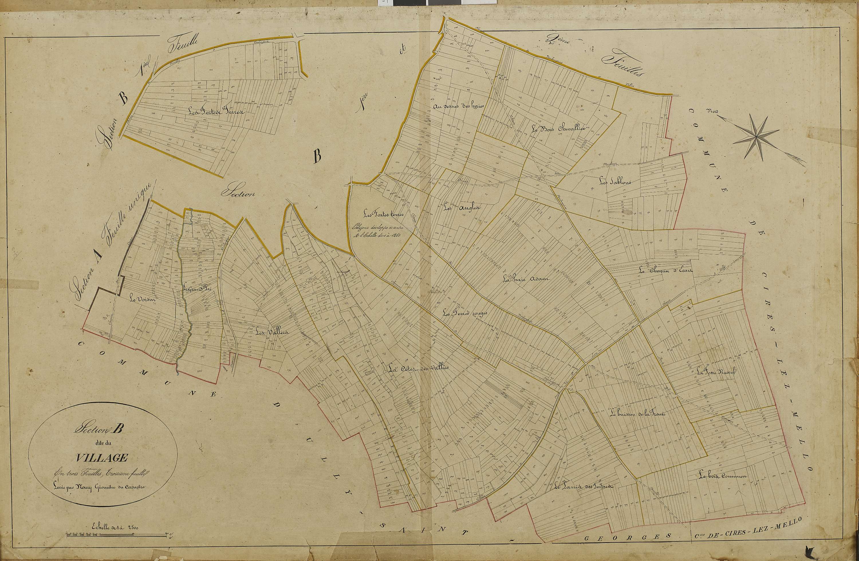 Foulangues - Cadastre napoléonien, section B3