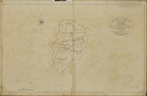 Foulangues - Cadastre napoléonien, tableau d'assemblage