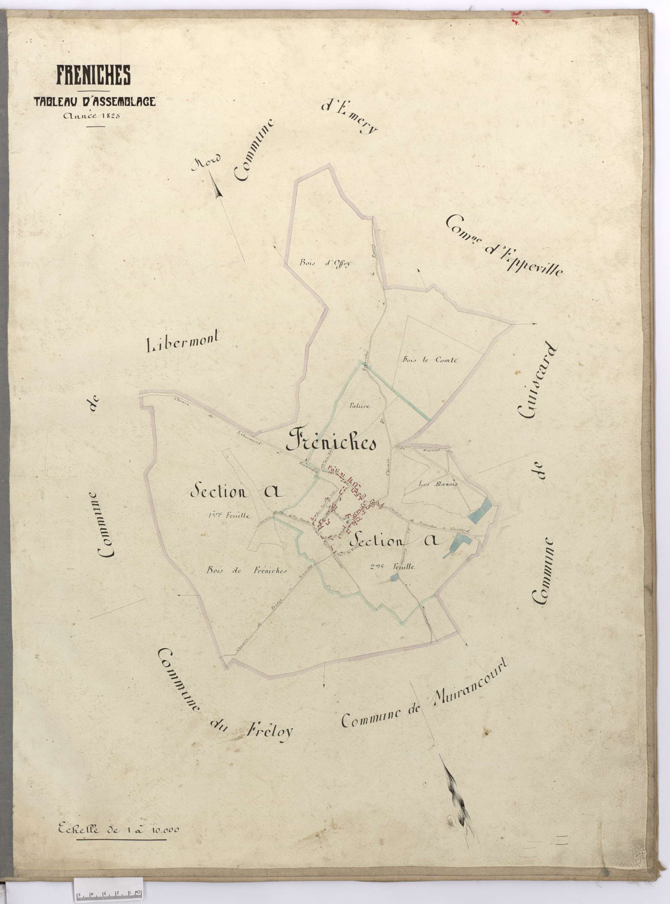 Fréniches - Cadastre napoléonien, tableau d'assemblage