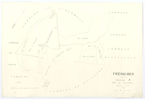 Fréniches - Cadastre napoléonien (copie), section A1