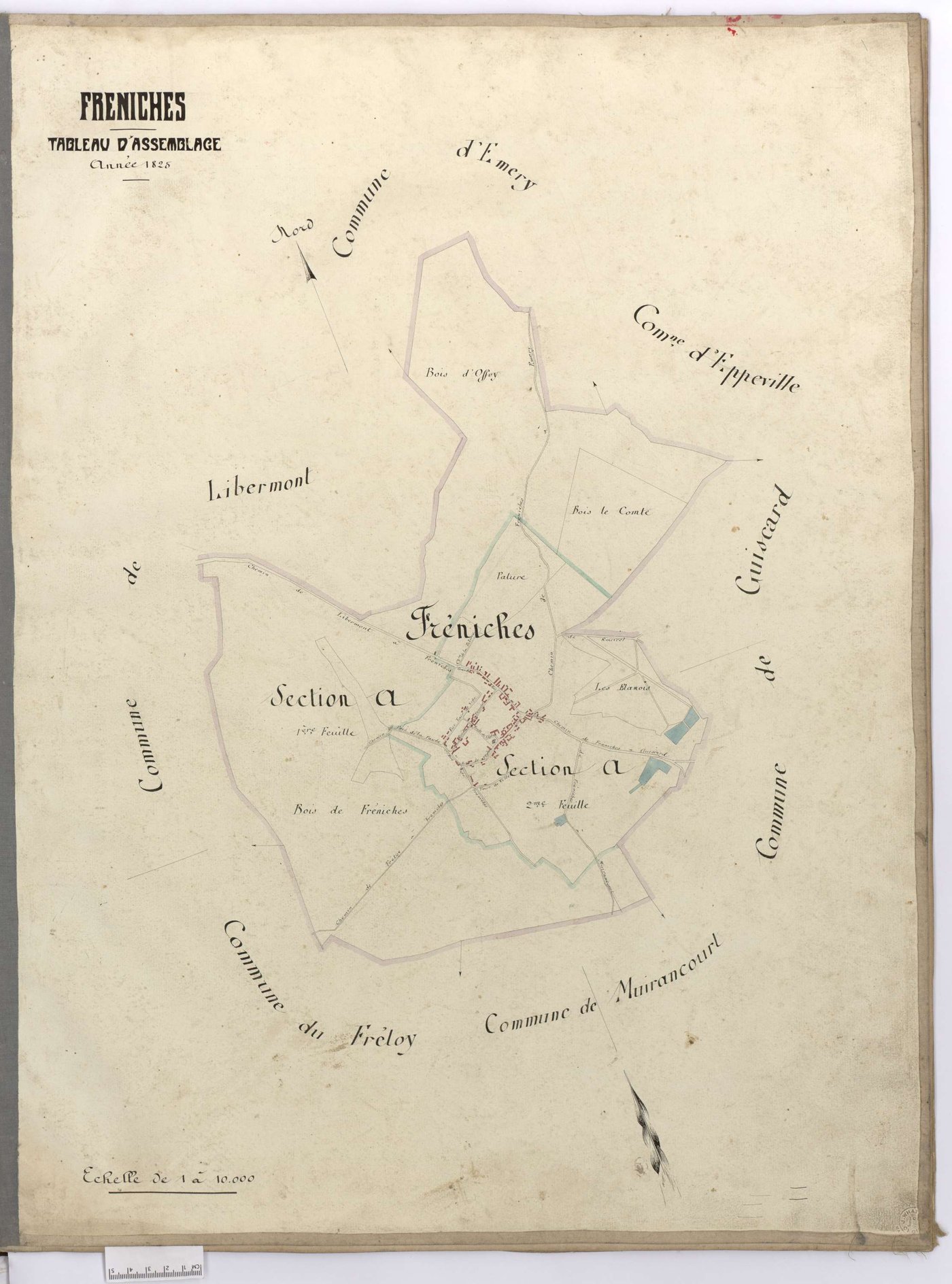 Fréniches - Cadastre napoléonien, tableau d'assemblage