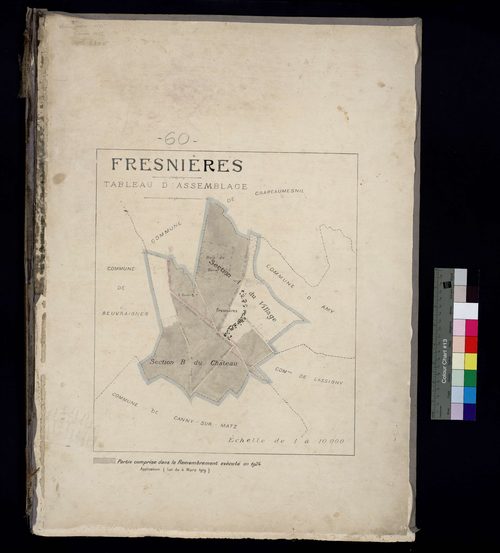 Fresnières - Cadastre napoléonien, tableau d'assemblage