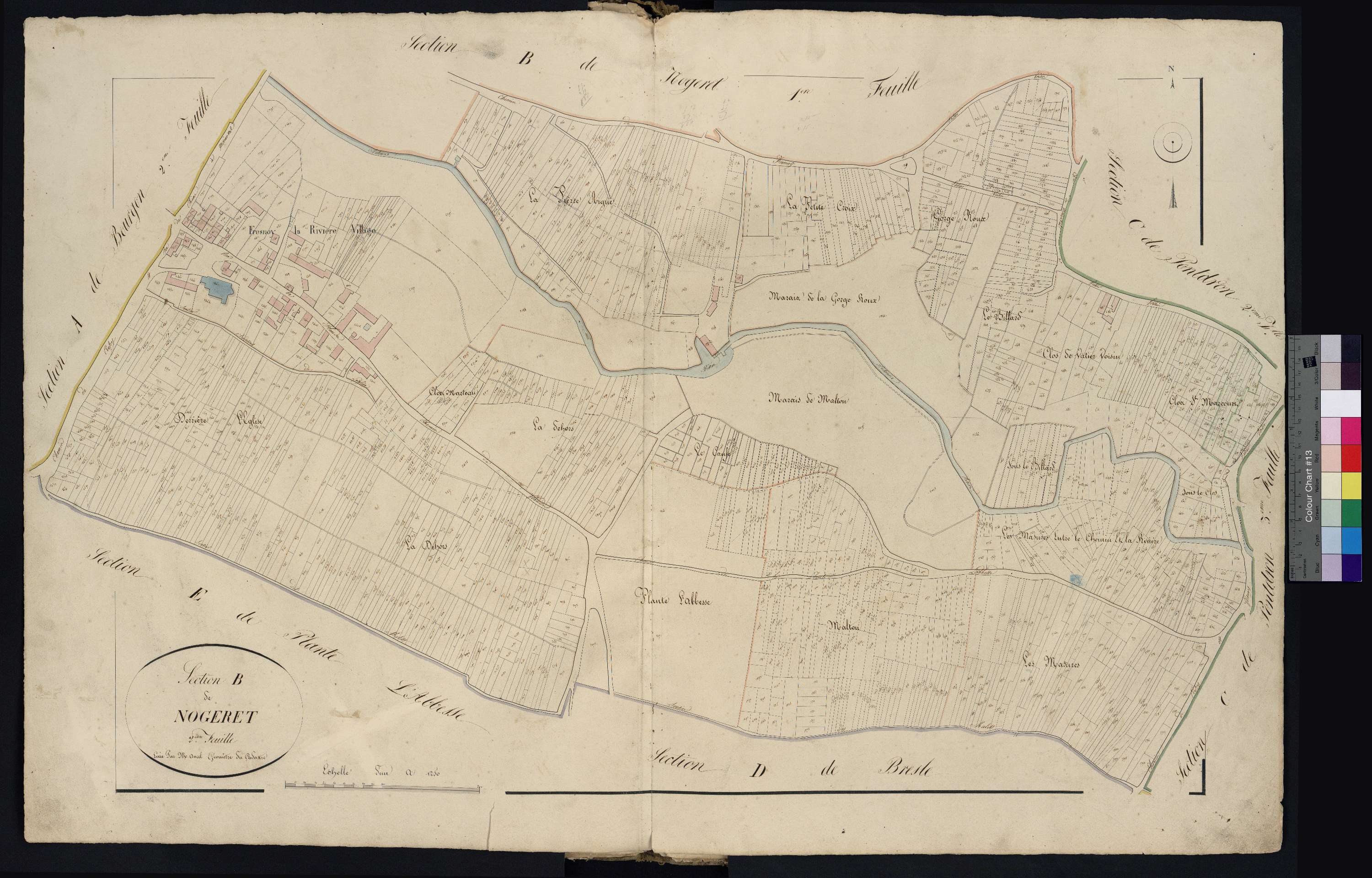 Fresnoy-la-Rivière - Cadastre napoléonien, section B2