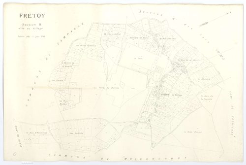 Frétoy-le-Château - Cadastre napoléonien (copie), section B, feuille unique