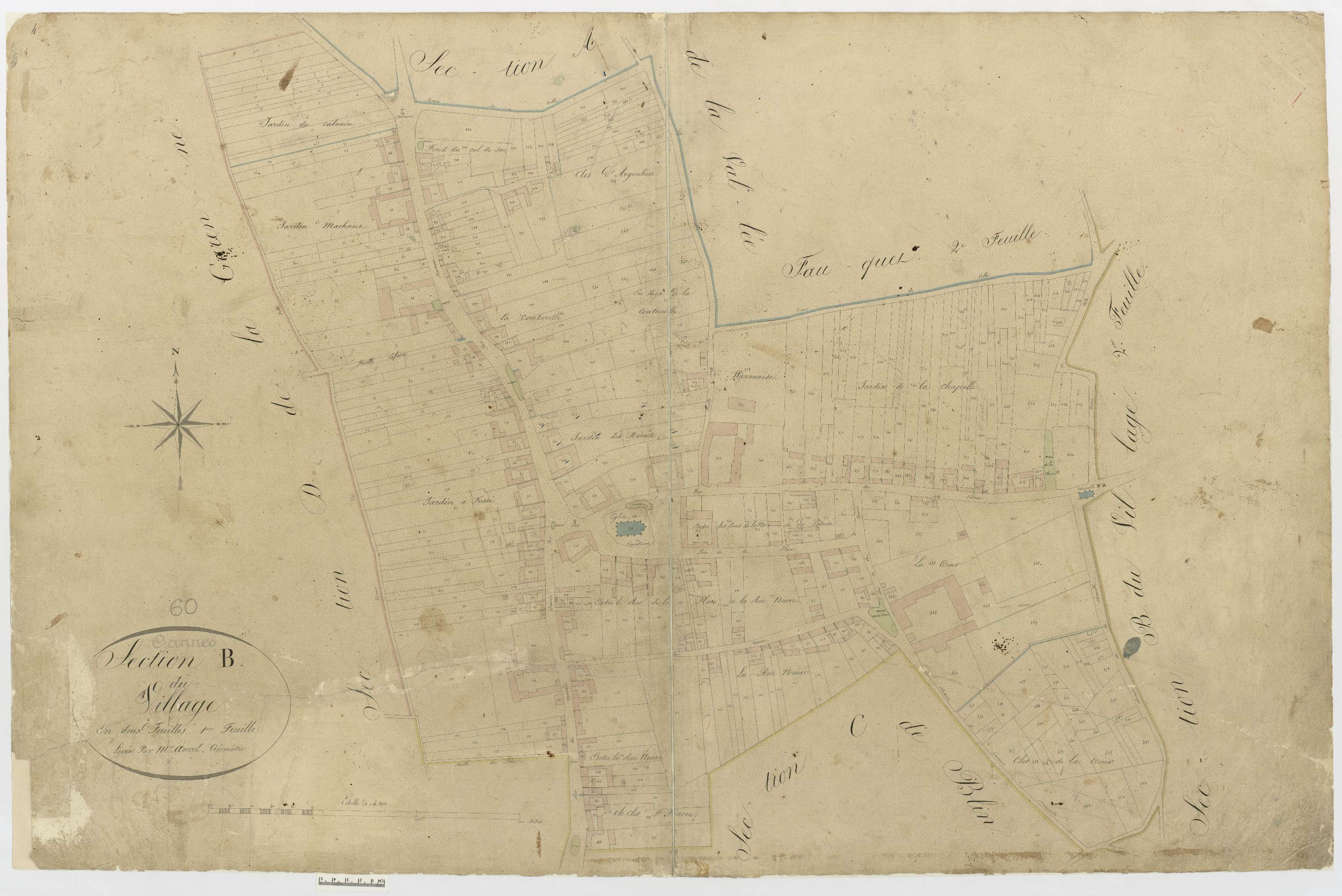 Gannes - Cadastre napoléonien, section B1
